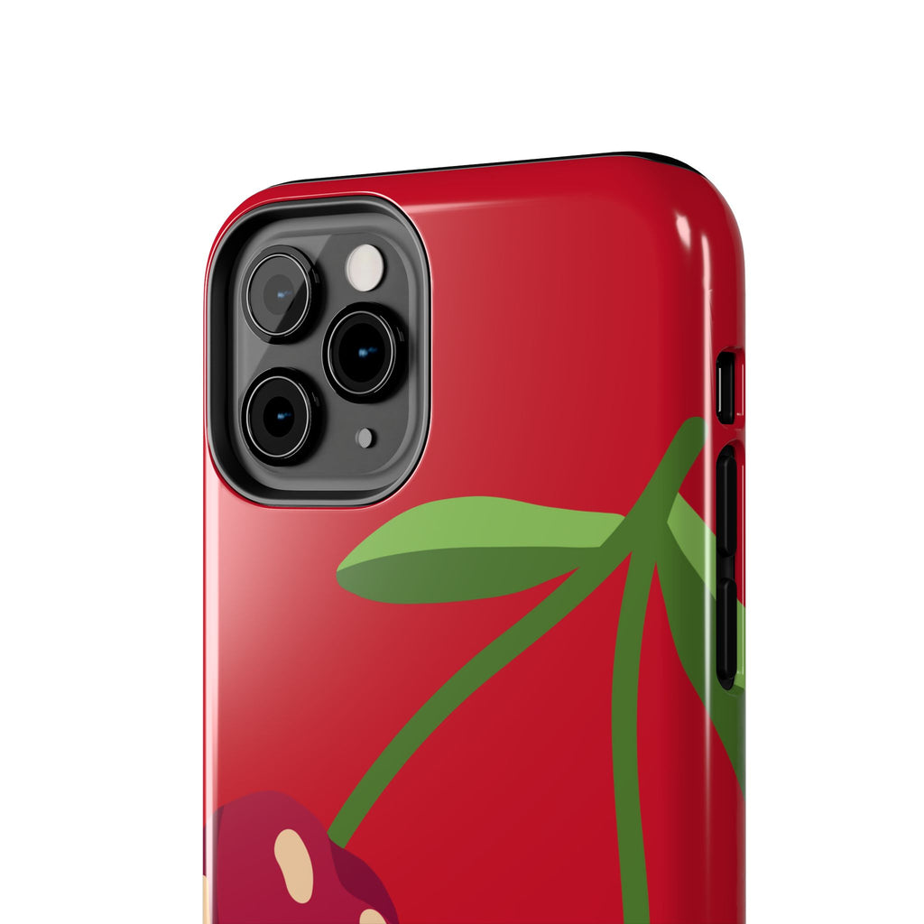 Cherry Red Tough Phone Case — Cute Retro Fruit iPhone Case