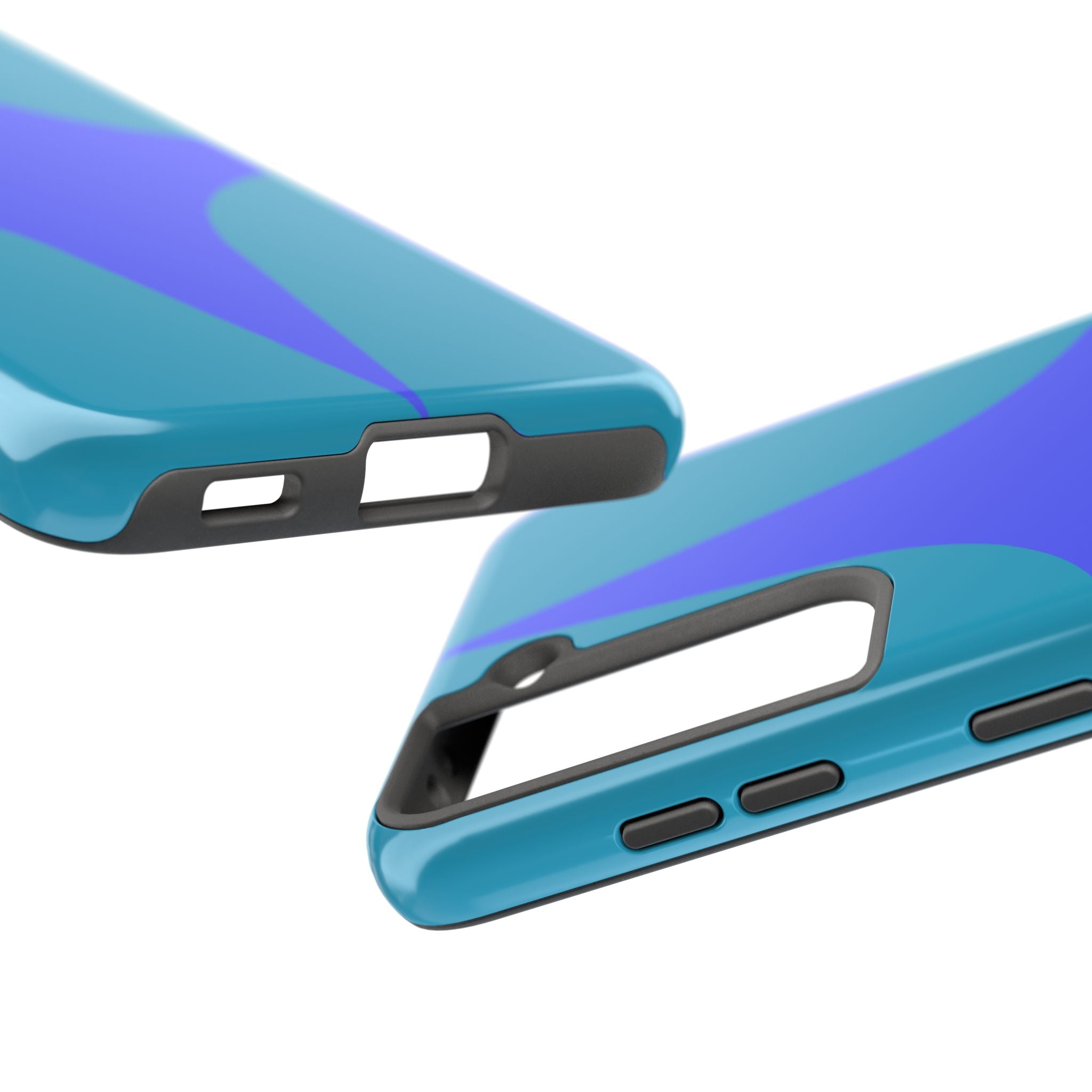 Teal & Indigo Starburst Tough Phone Case — Durable Protective Phone Case