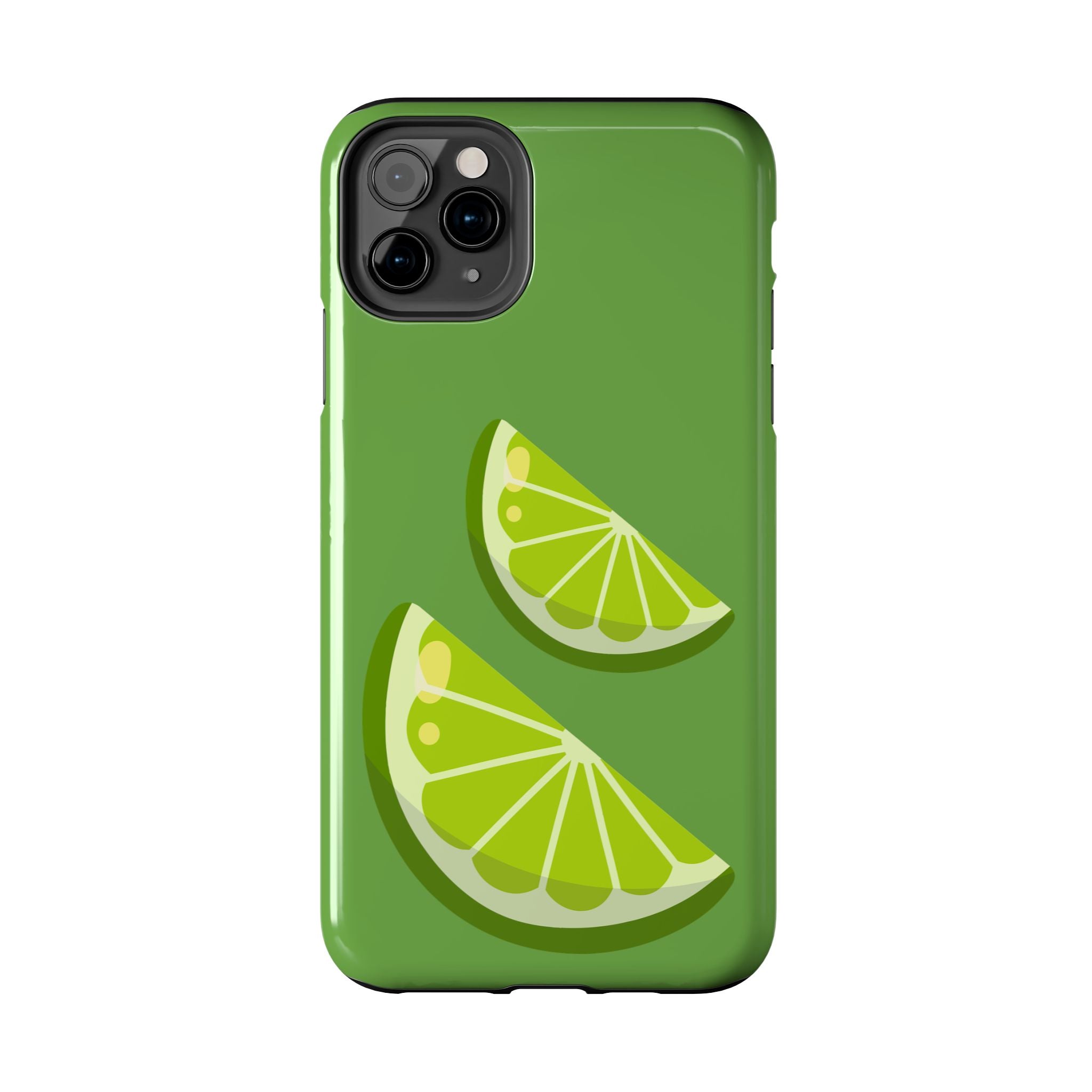 Lime Slice Tough Phone Case — Bright Green Citrus Protective Cover