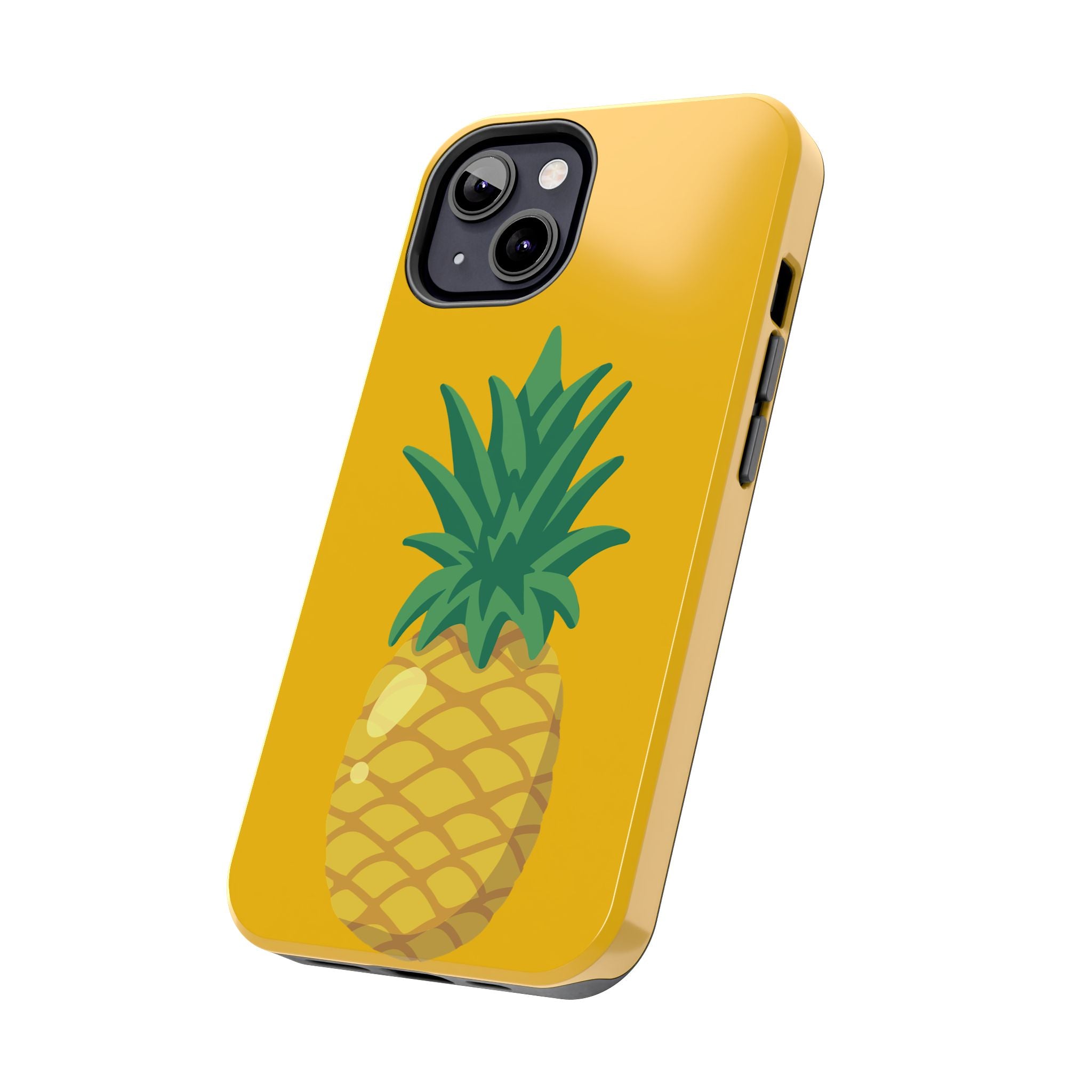 Pineapple Tough Phone Case — Bright Yellow Protective Phone Cover