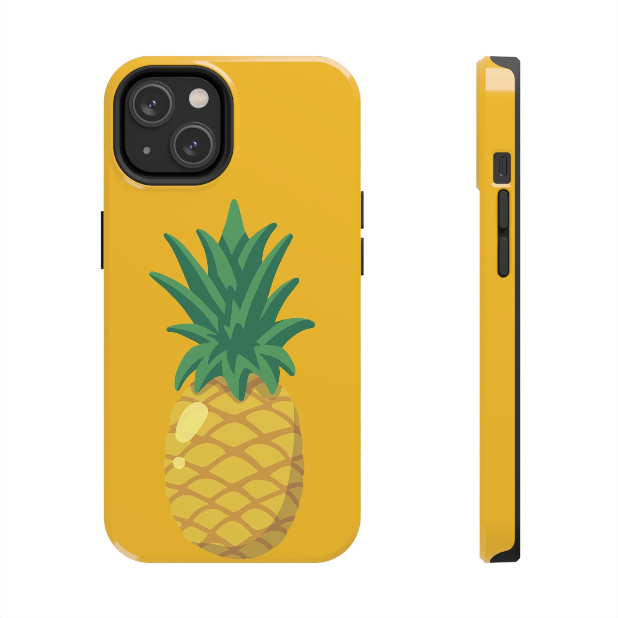 Pineapple Tough Phone Case — Bright Yellow Protective Phone Cover