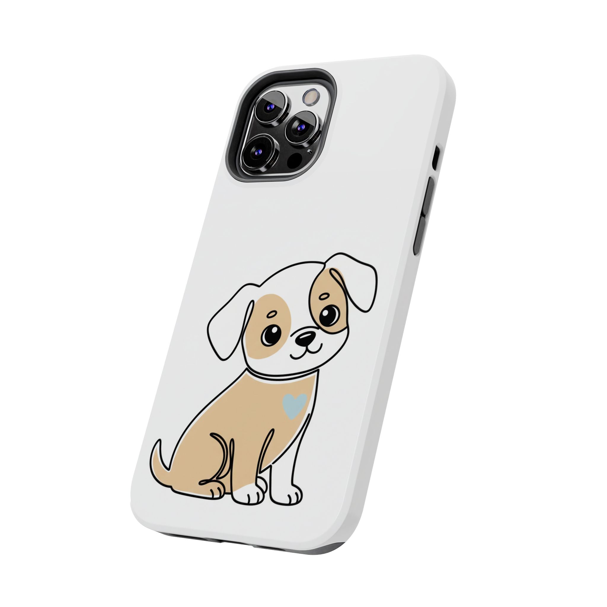 Cute Puppy Tough Phone Case – Cartoon Dog Protective Phone Cover
