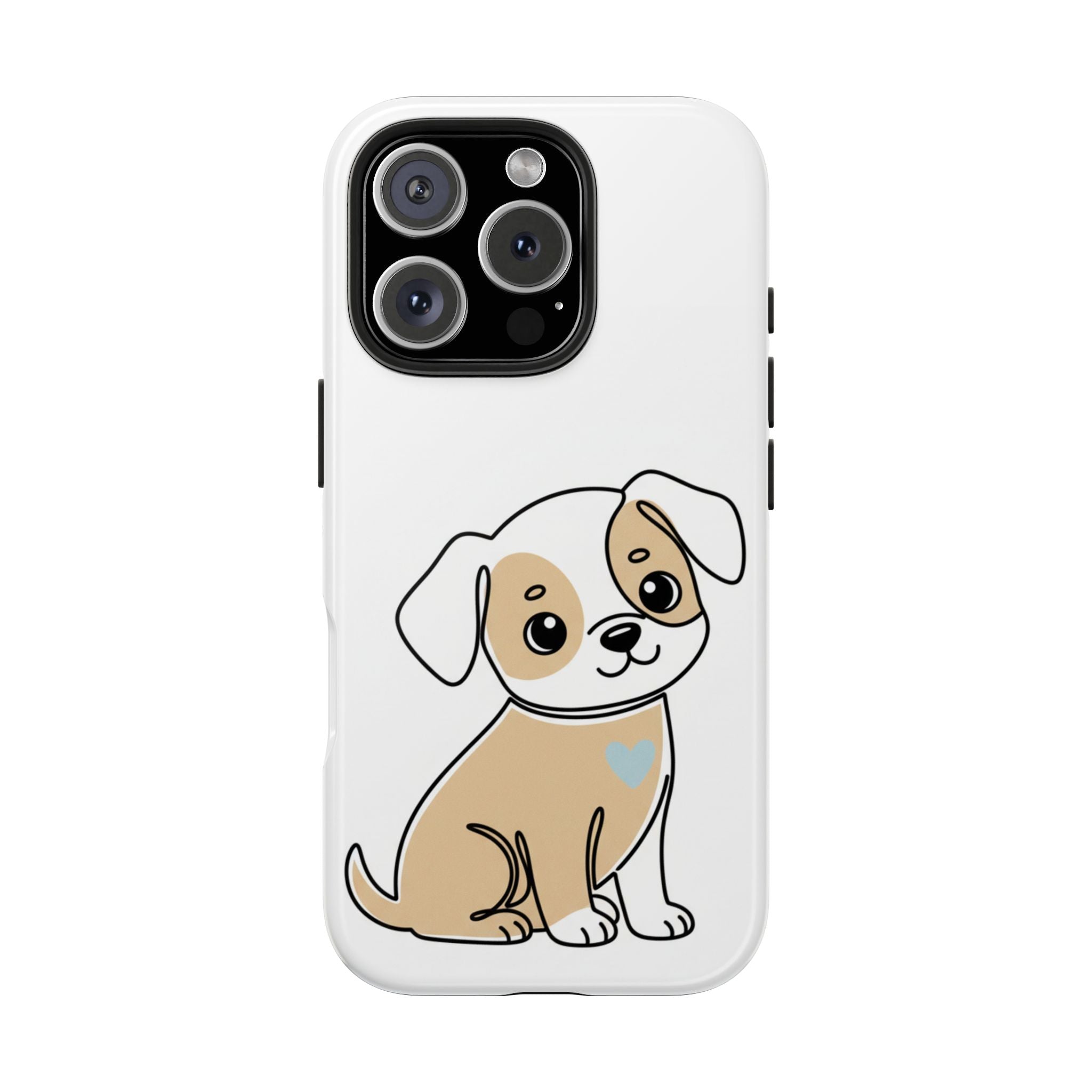 Cute Puppy Tough Phone Case – Cartoon Dog Protective Phone Cover