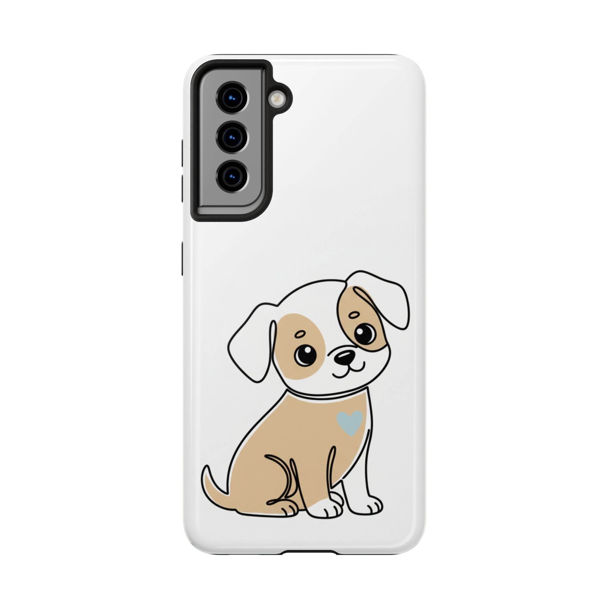 Cute Puppy Tough Phone Case – Cartoon Dog Protective Phone Cover