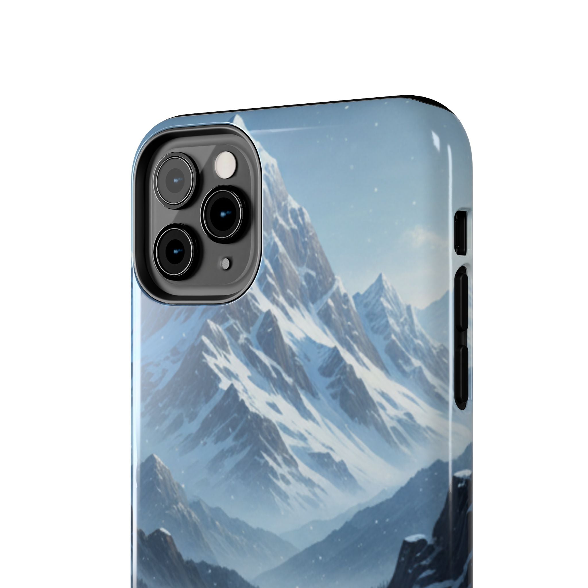 Tough Phone Case — Snowy Mountain Cabin Landscape Protective Phone Cover