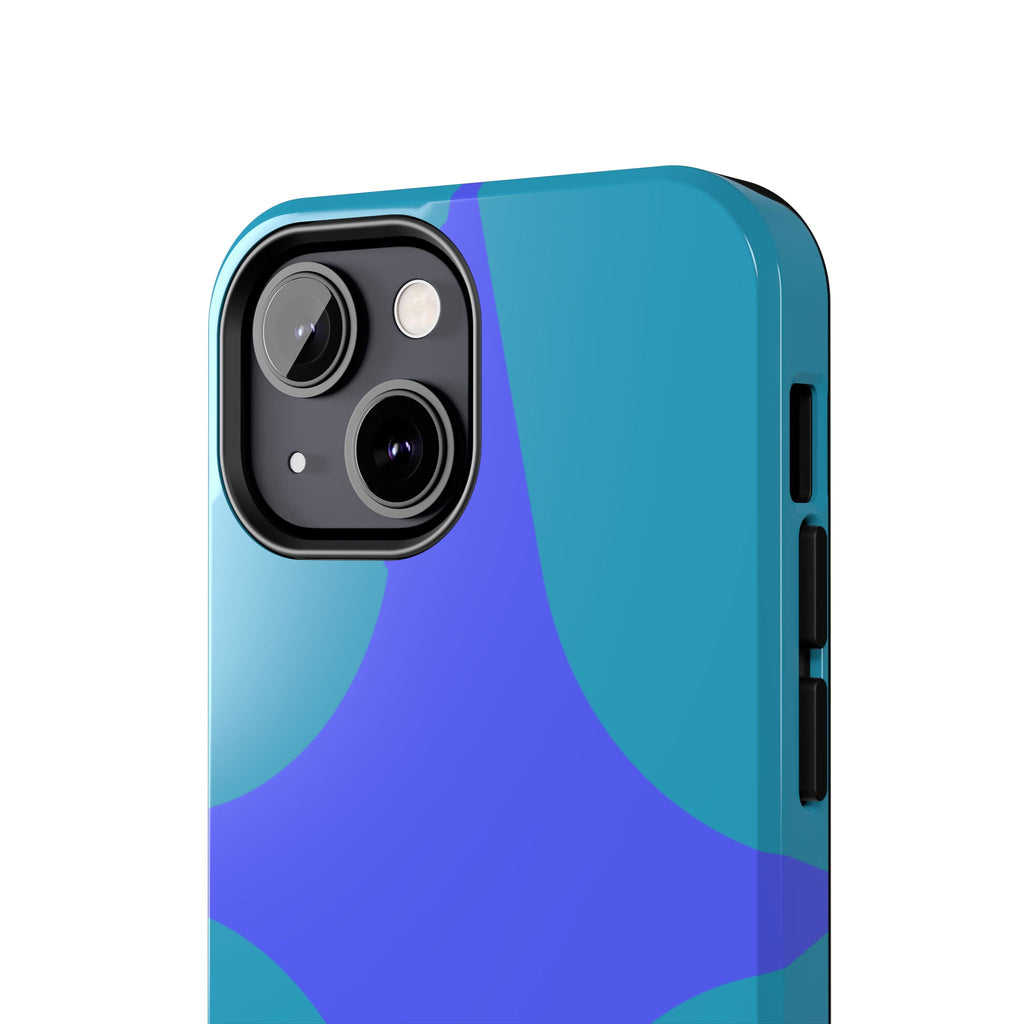 Teal & Indigo Starburst Tough Phone Case — Durable Protective Phone Case