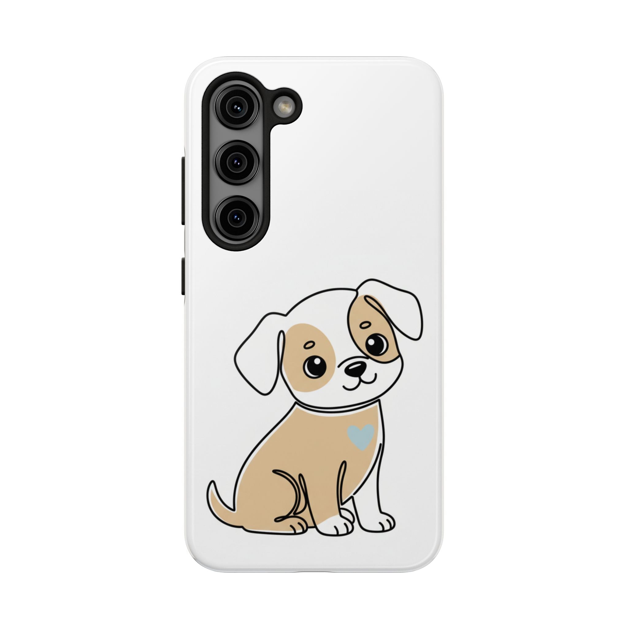 Cute Puppy Tough Phone Case – Cartoon Dog Protective Phone Cover