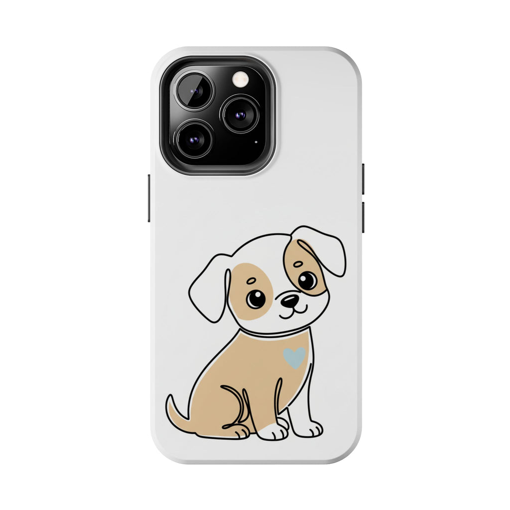 Cute Puppy Tough Phone Case – Cartoon Dog Protective Phone Cover
