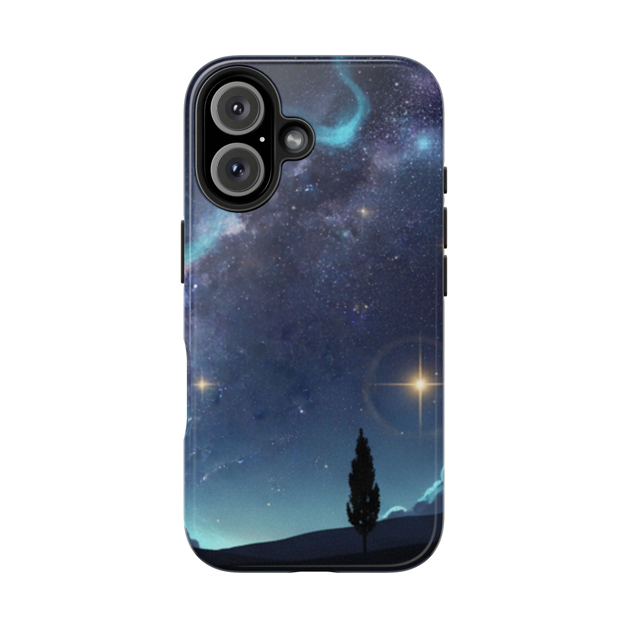 Galaxy Night Sky Tough Phone Case — Starry Landscape Protective Phone Cover