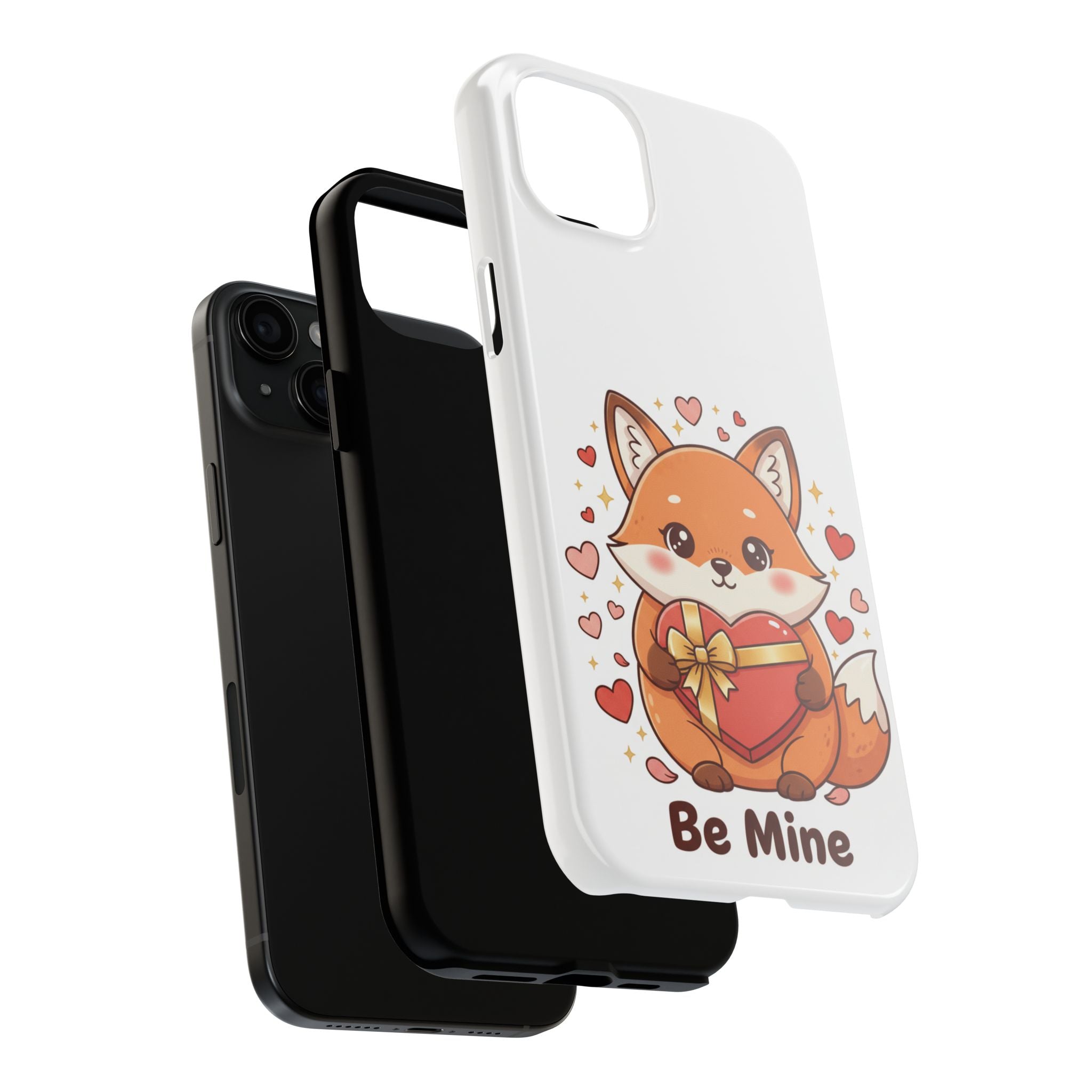 Phone Case — Cute Valentine Fox 'Be Mine' Protective Tough Case