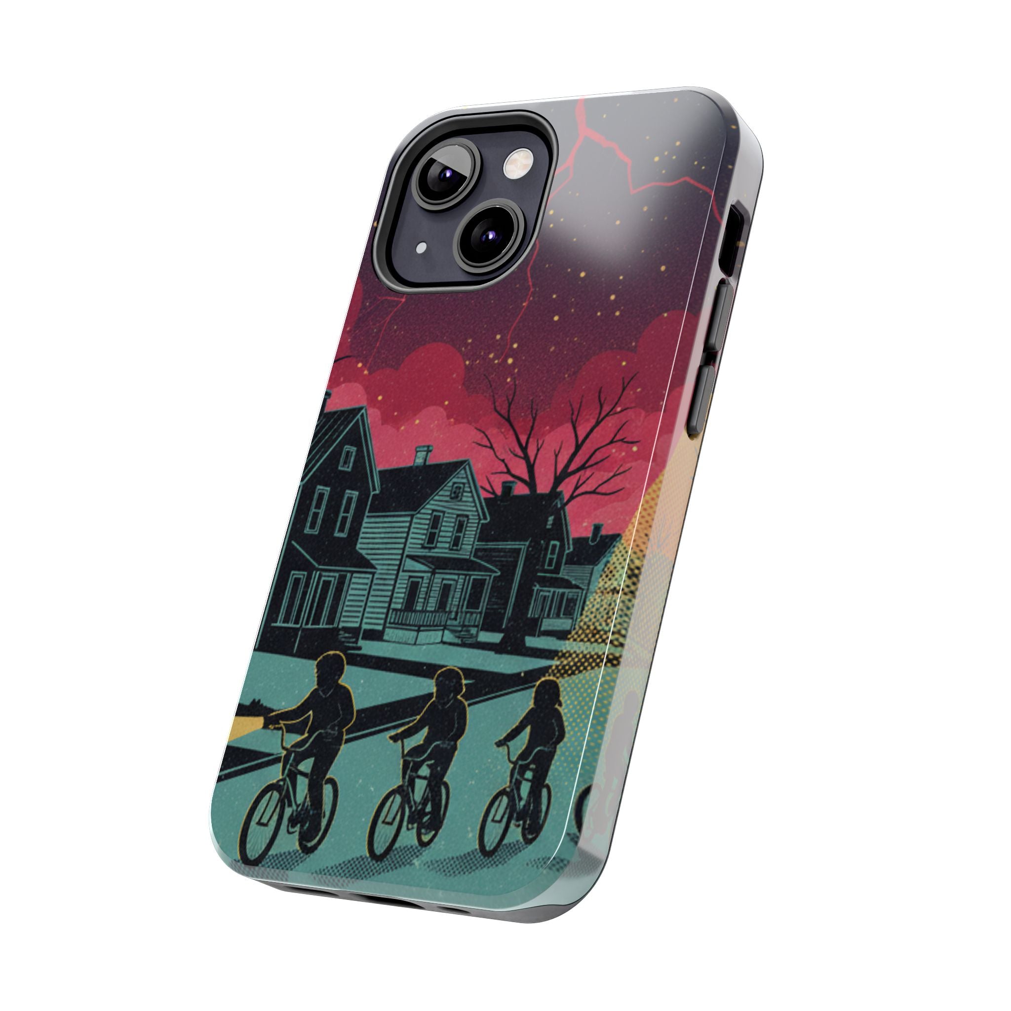 Tough Phone Case — Nostalgic Night Bike Ride Sky Design