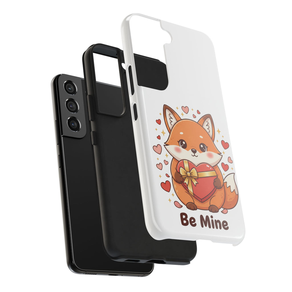 Phone Case — Cute Valentine Fox 'Be Mine' Protective Tough Case