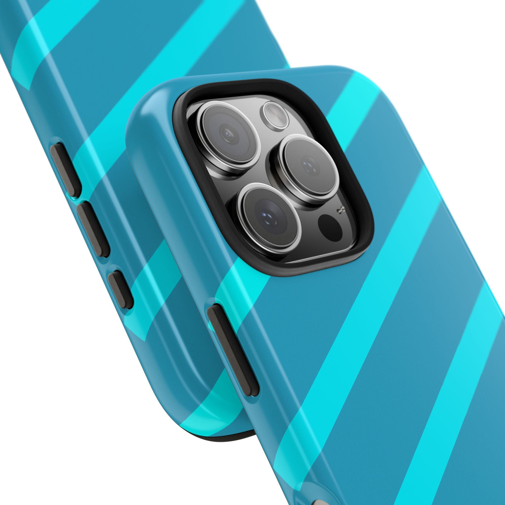 Tough Phone Case — Blue Diagonal Stripe Shockproof Cover