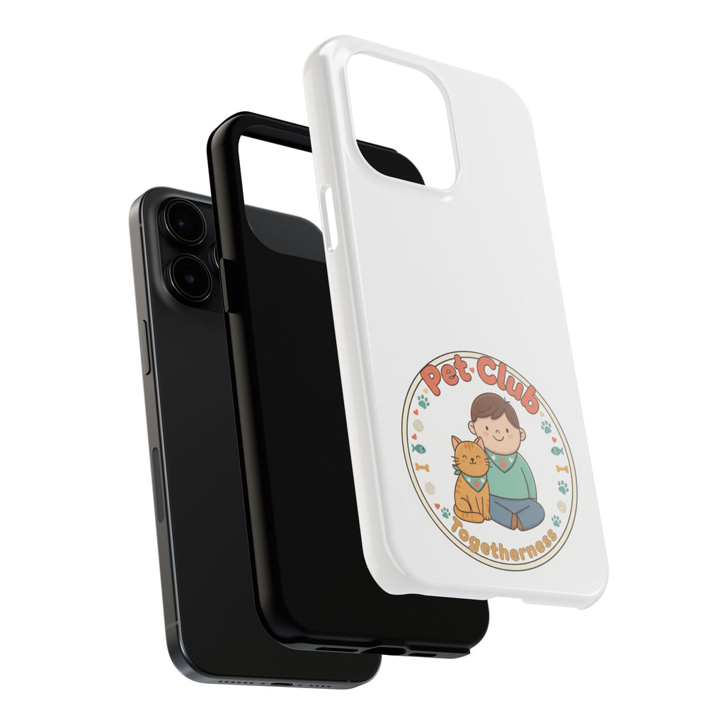 Pet Club Tough Phone Case — Cute Boy & Cat Illustration, "Togetherness" Design