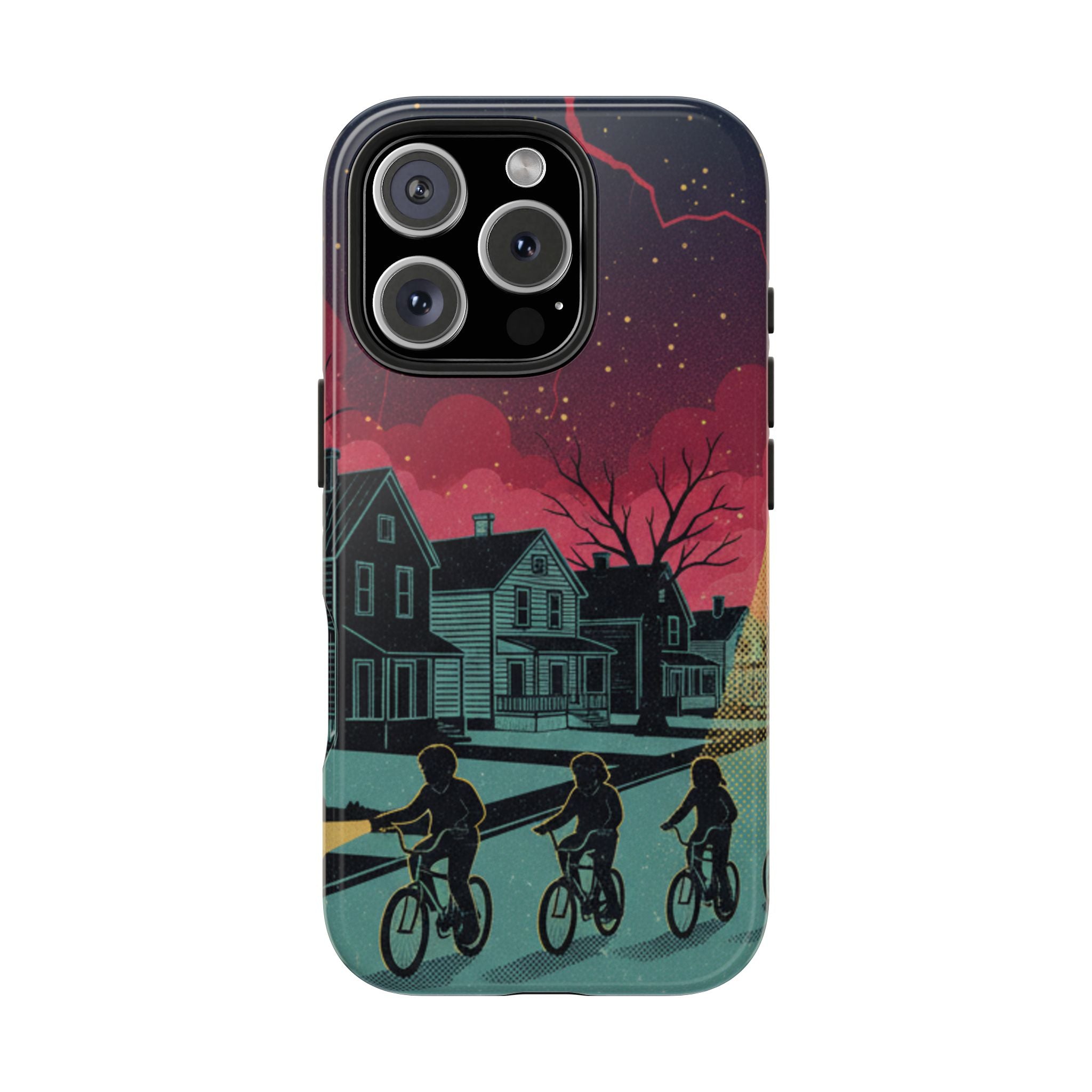 Tough Phone Case — Nostalgic Night Bike Ride Sky Design