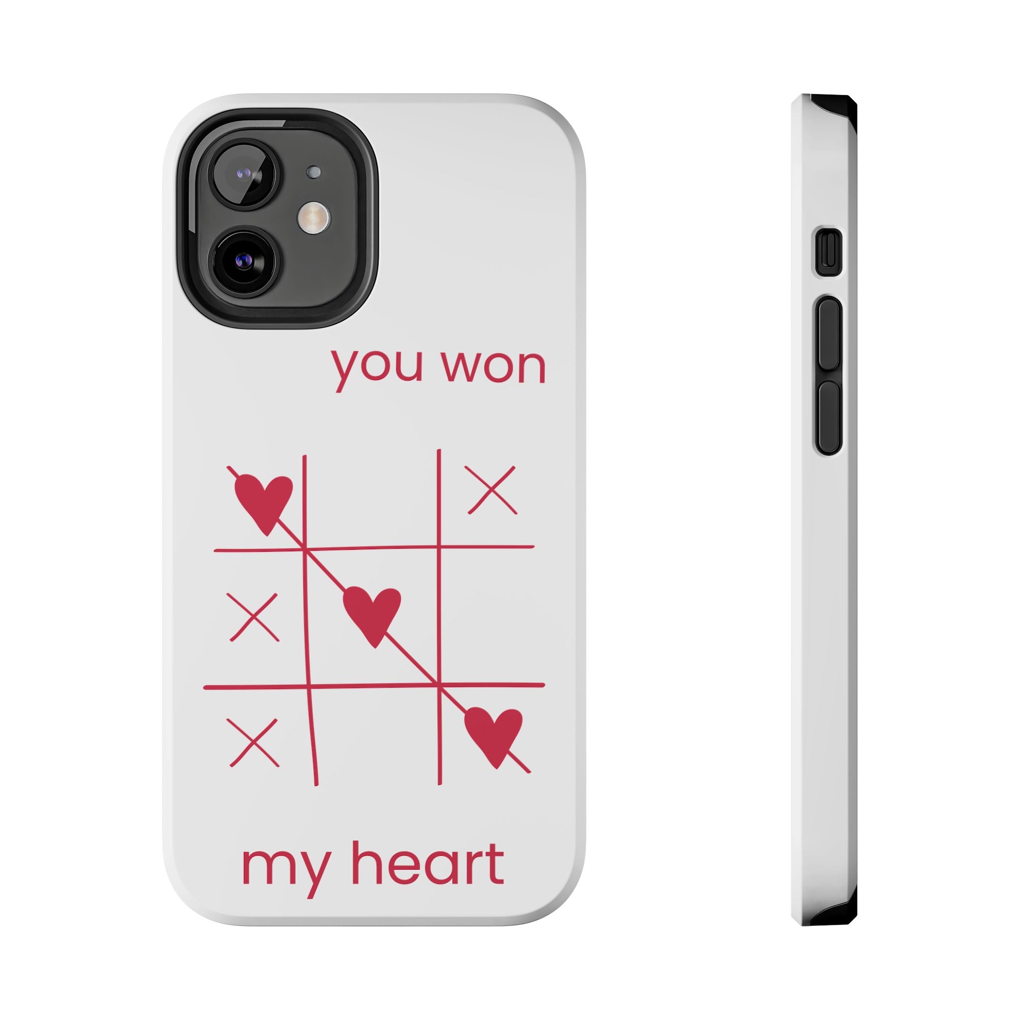 Tough Phone Case — "You Won My Heart" Tic-Tac-Toe Valentine Phone Cover