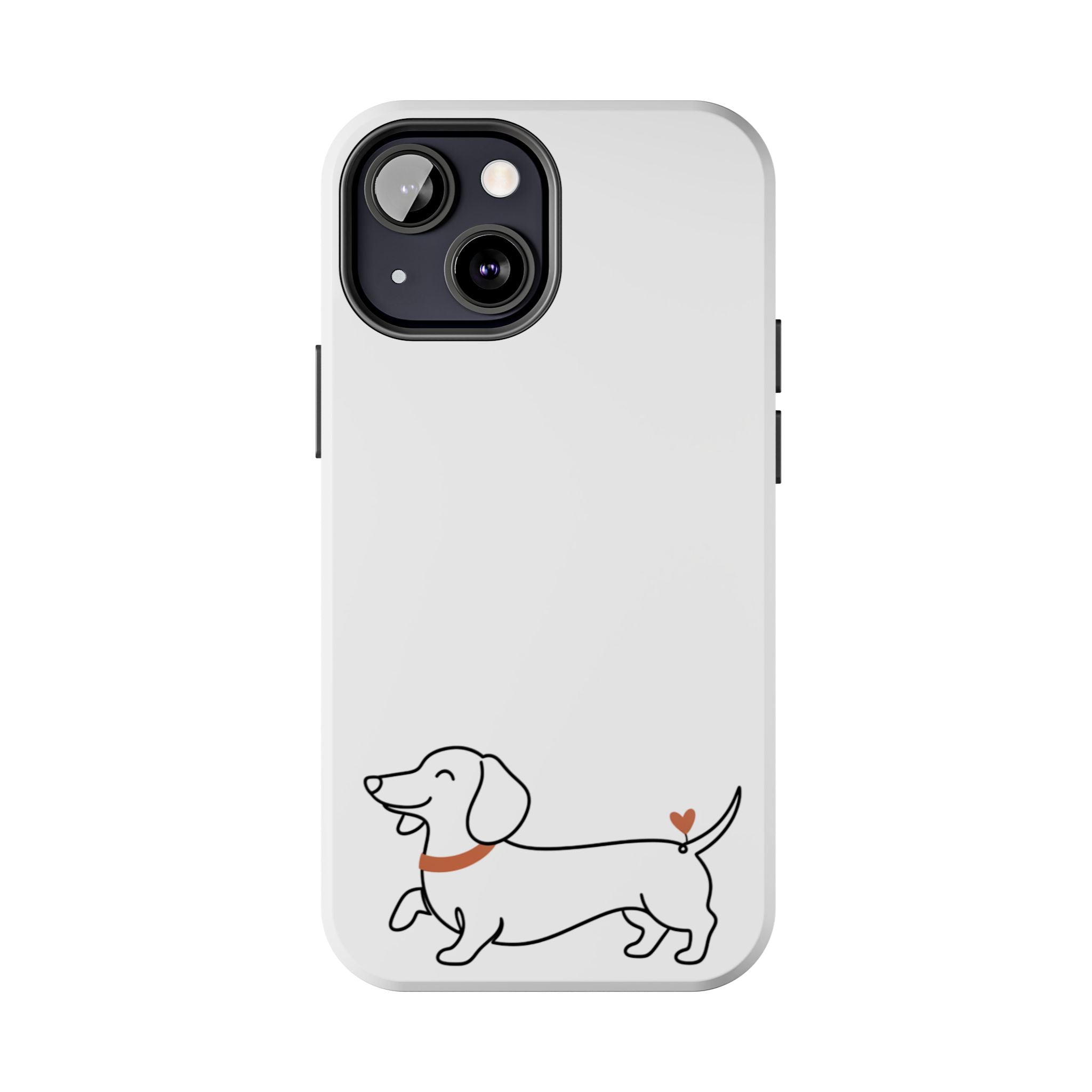 Dachshund Heart Tough Phone Case – Cute Wiener Dog Protective Phone Cover