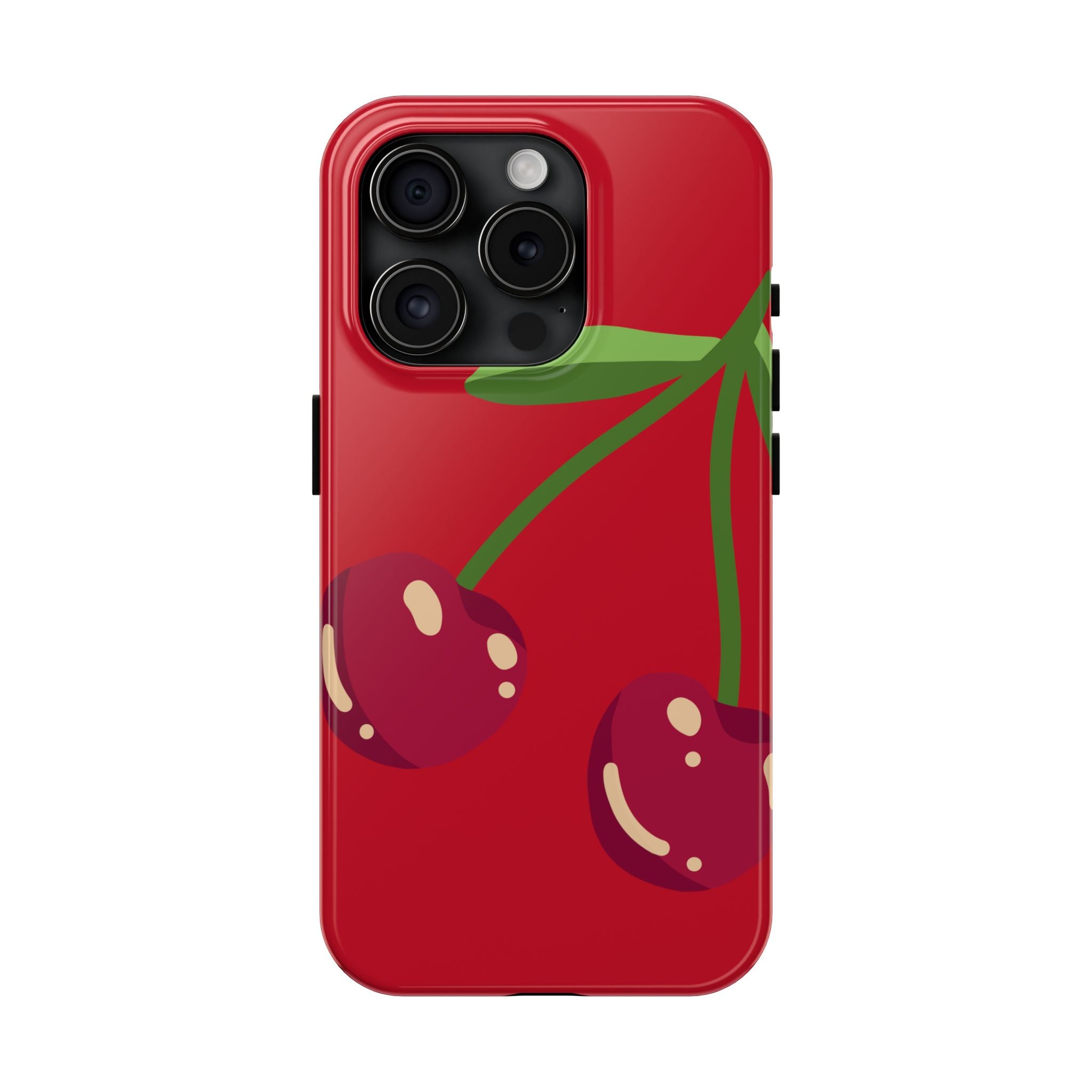 Cherry Red Tough Phone Case — Cute Retro Fruit iPhone Case