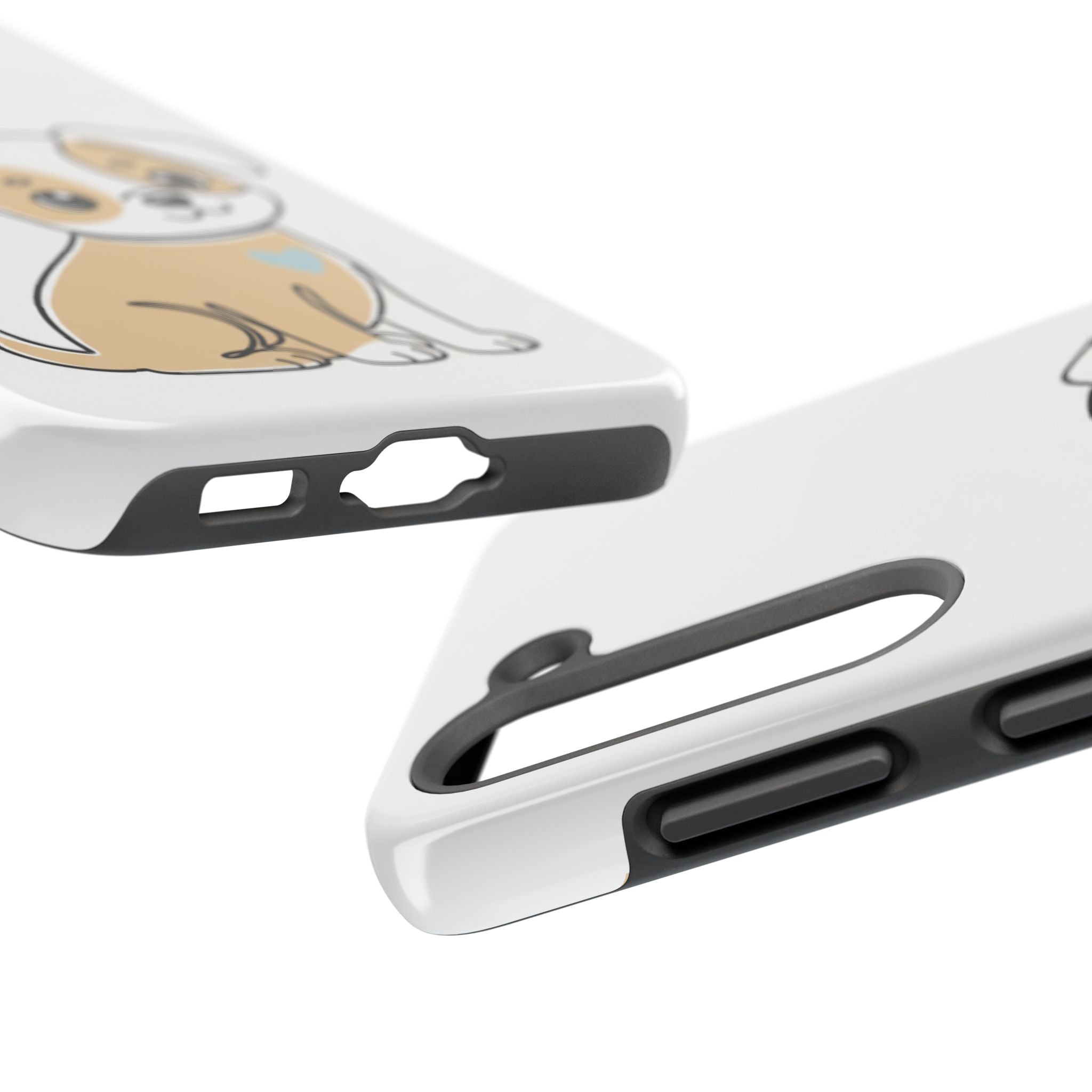 Cute Puppy Tough Phone Case – Cartoon Dog Protective Phone Cover