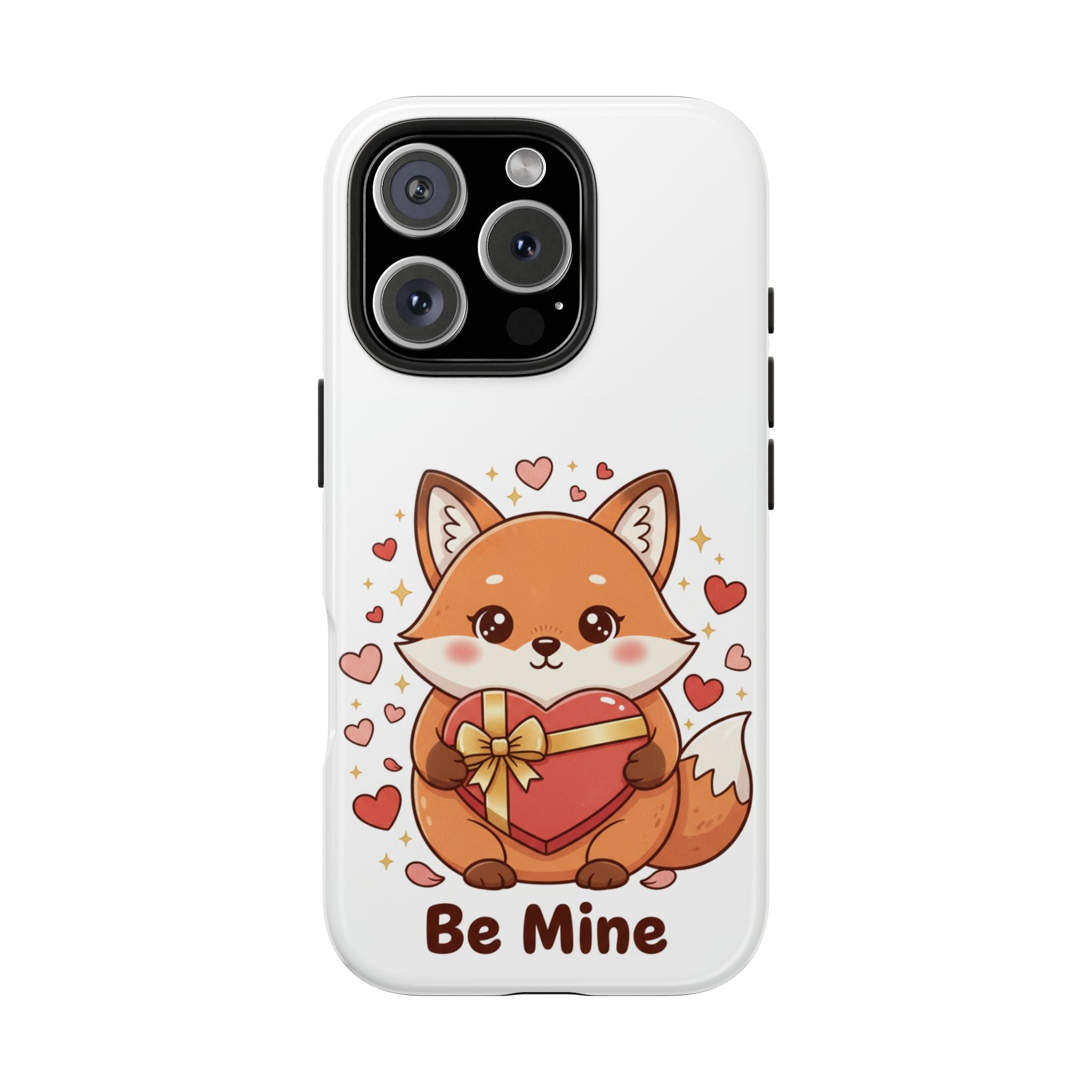 Phone Case — Cute Valentine Fox 'Be Mine' Protective Tough Case