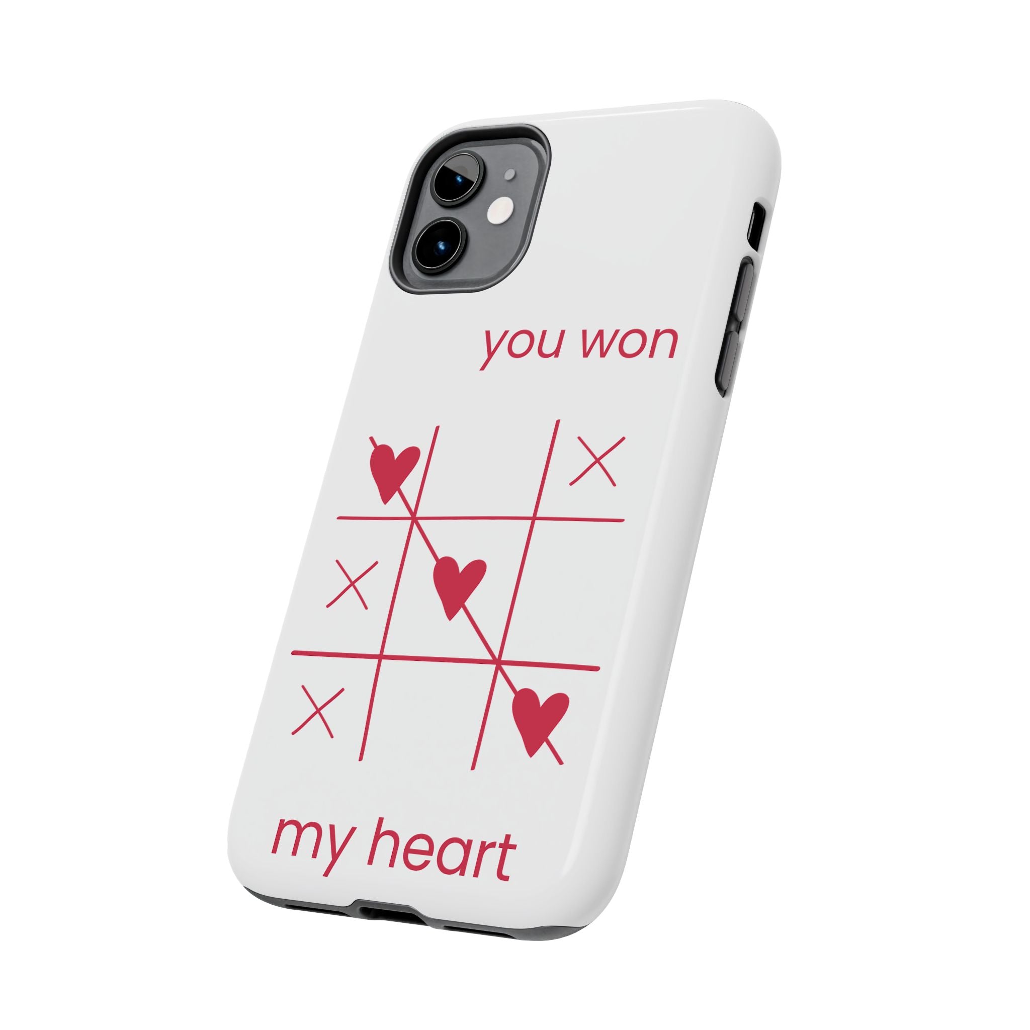 Tough Phone Case — "You Won My Heart" Tic-Tac-Toe Valentine Phone Cover