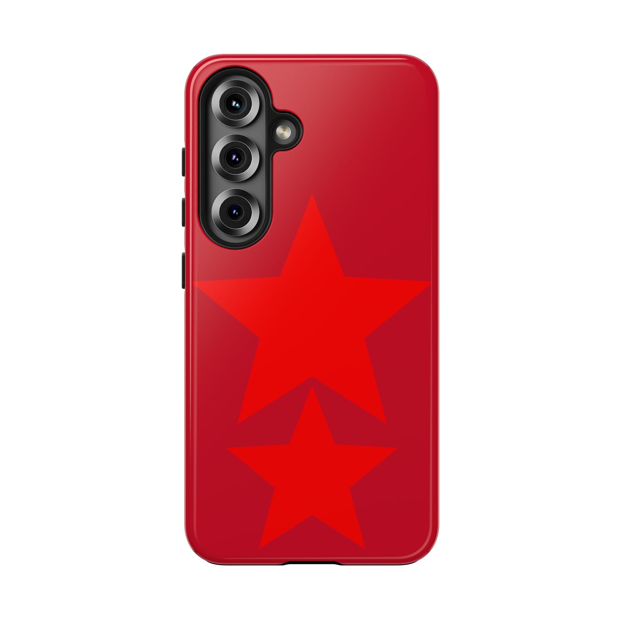 Red Star Tough Phone Case — Dual-Star Protective iPhone Cover