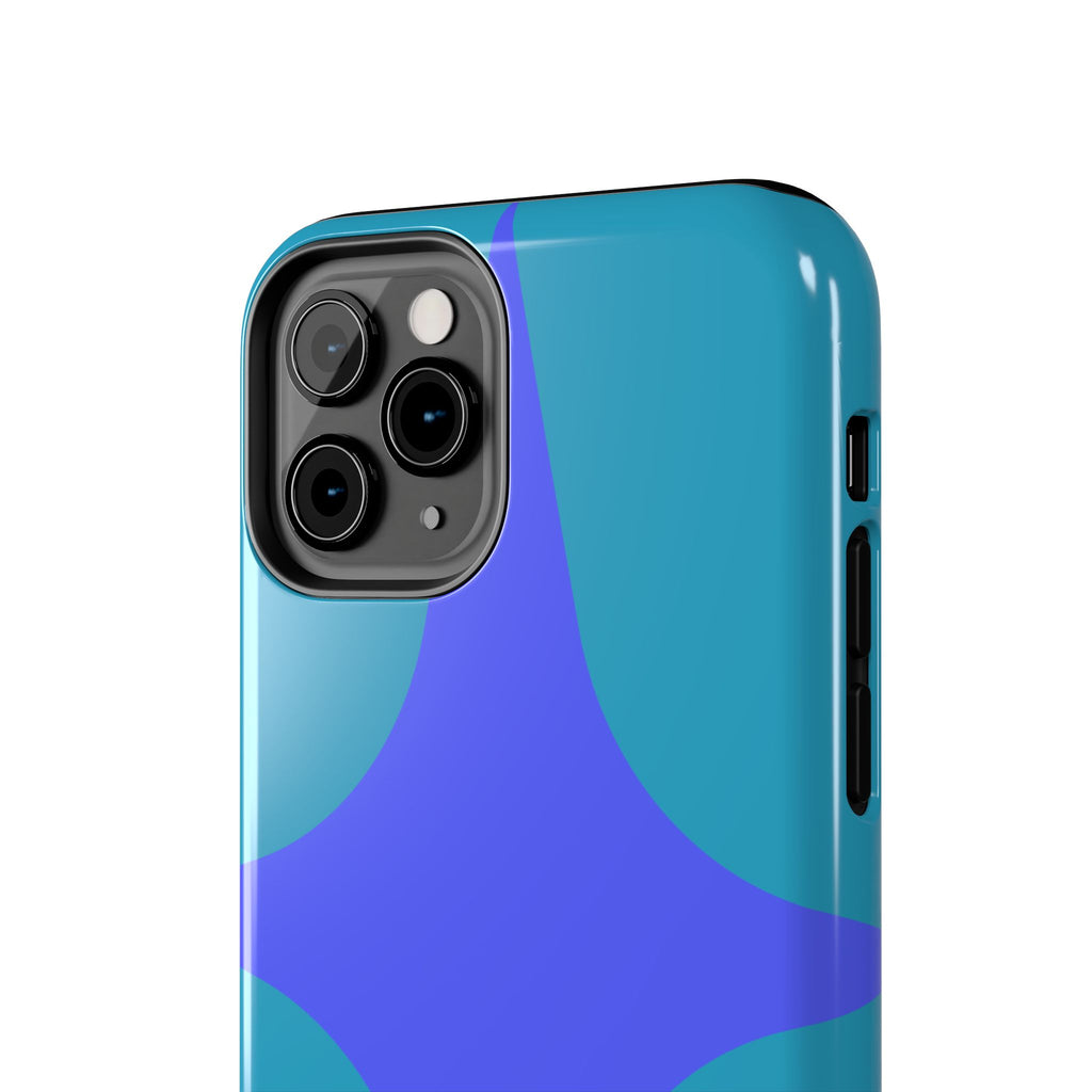 Teal & Indigo Starburst Tough Phone Case — Durable Protective Phone Case