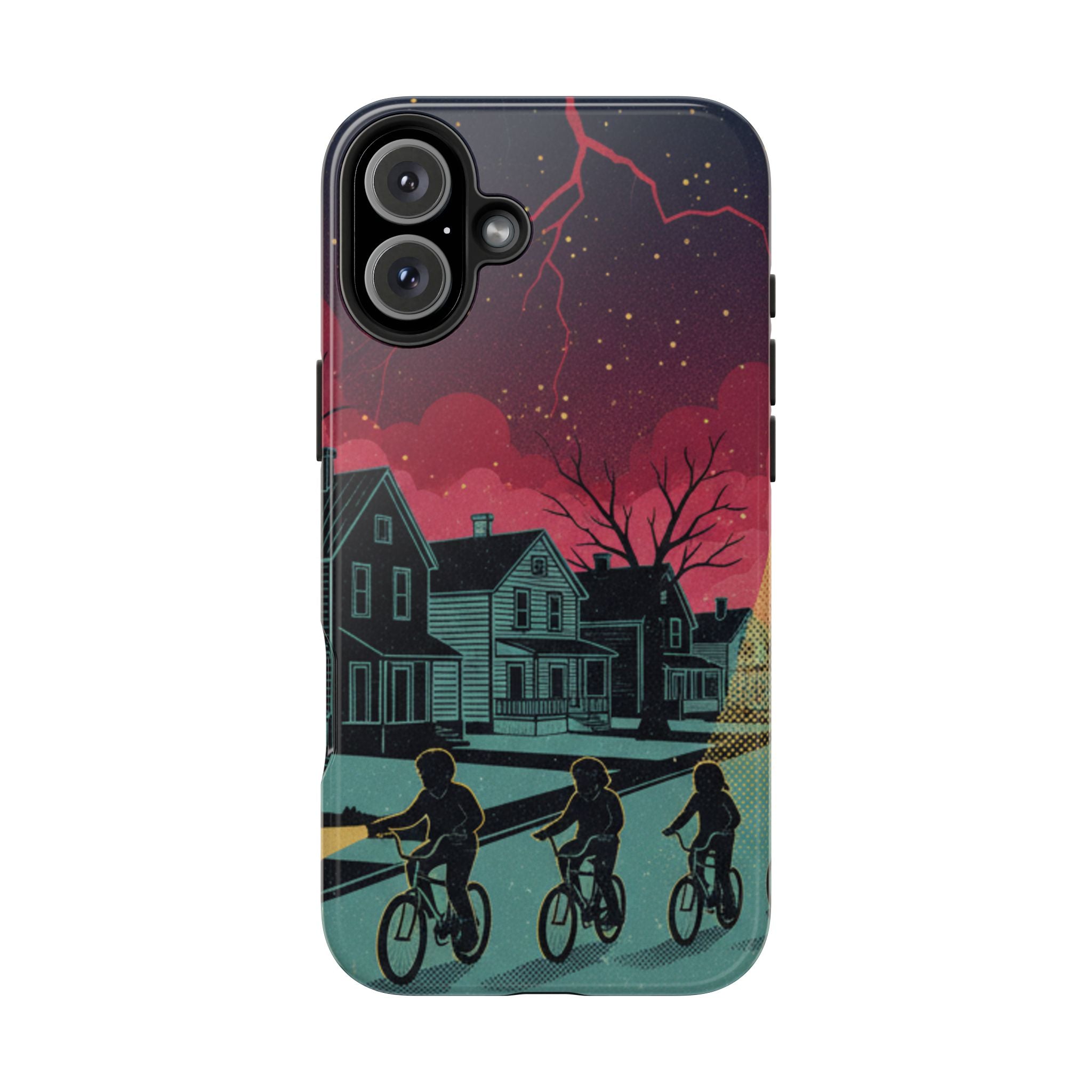 Tough Phone Case — Nostalgic Night Bike Ride Sky Design