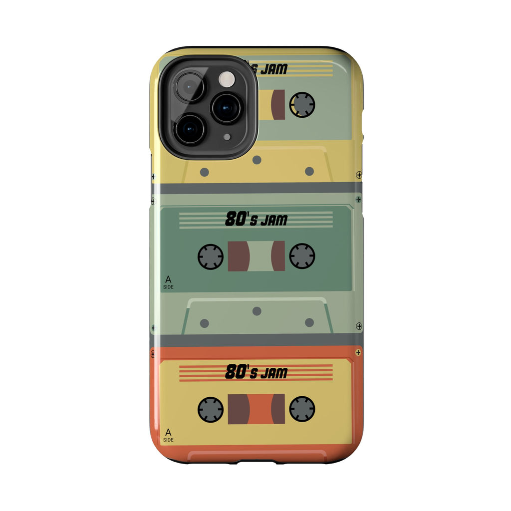 Retro 80s Cassette Tough Phone Case — "80's Jam" Vintage Tape Design