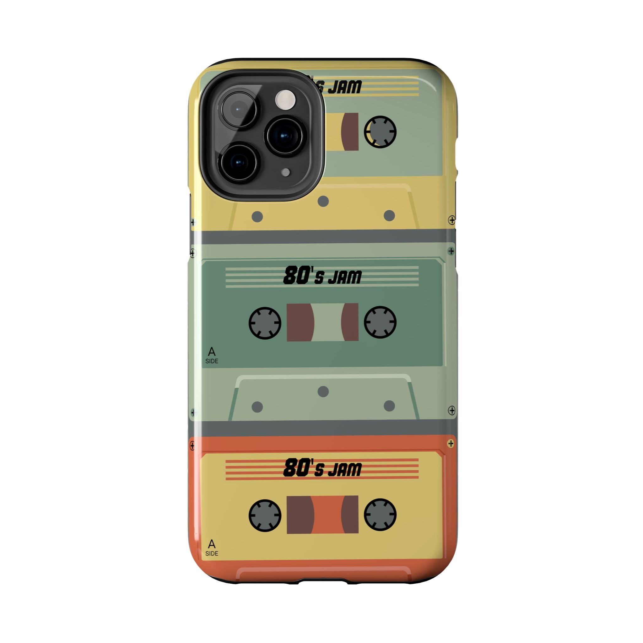 Retro 80s Cassette Tough Phone Case — "80's Jam" Vintage Tape Design