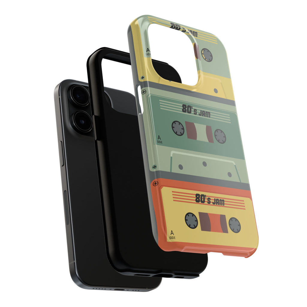Retro 80s Cassette Tough Phone Case — "80's Jam" Vintage Tape Design
