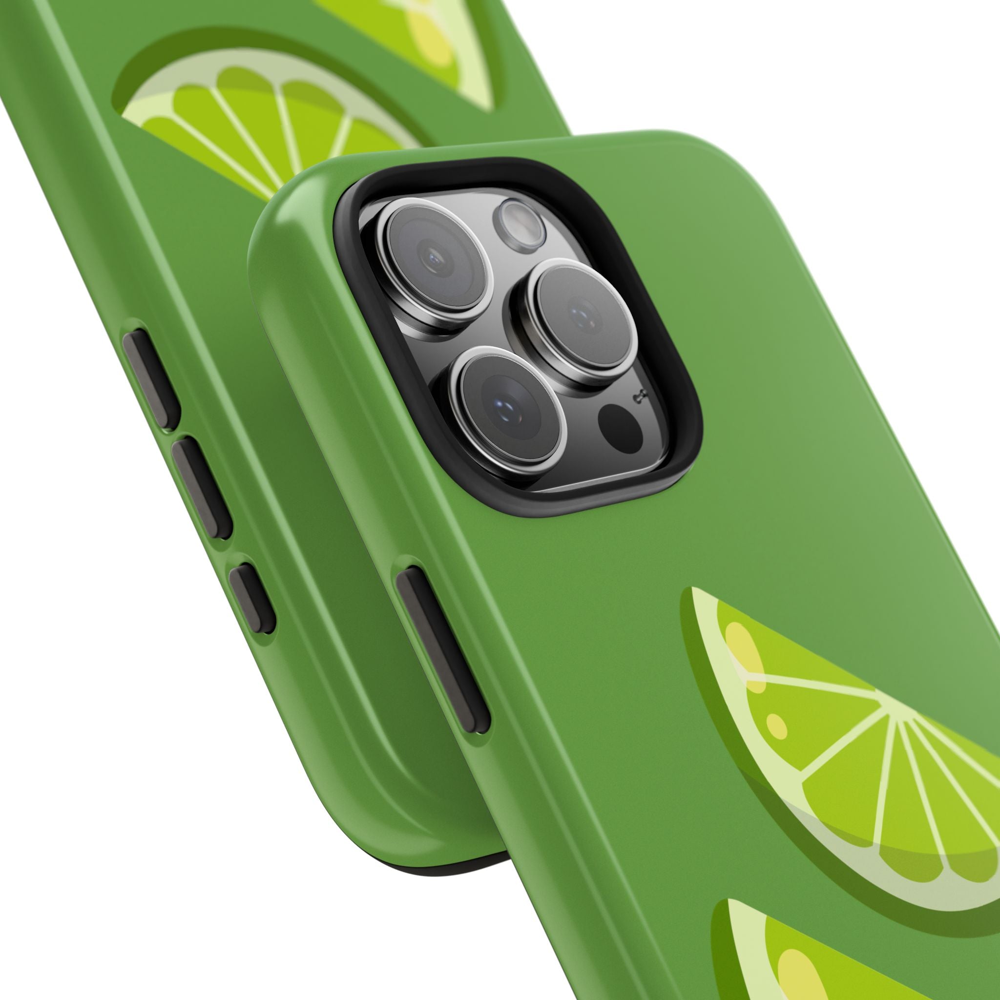Lime Slice Tough Phone Case — Bright Green Citrus Protective Cover