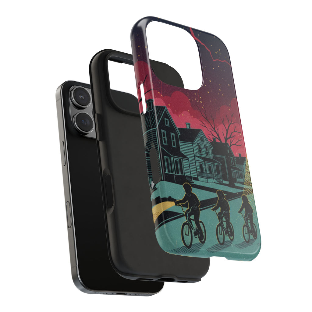 Tough Phone Case — Nostalgic Night Bike Ride Sky Design