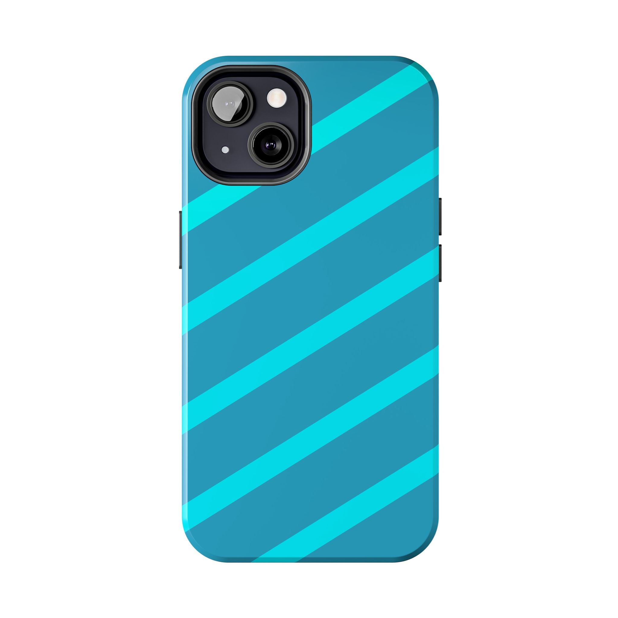 Tough Phone Case — Blue Diagonal Stripe Shockproof Cover