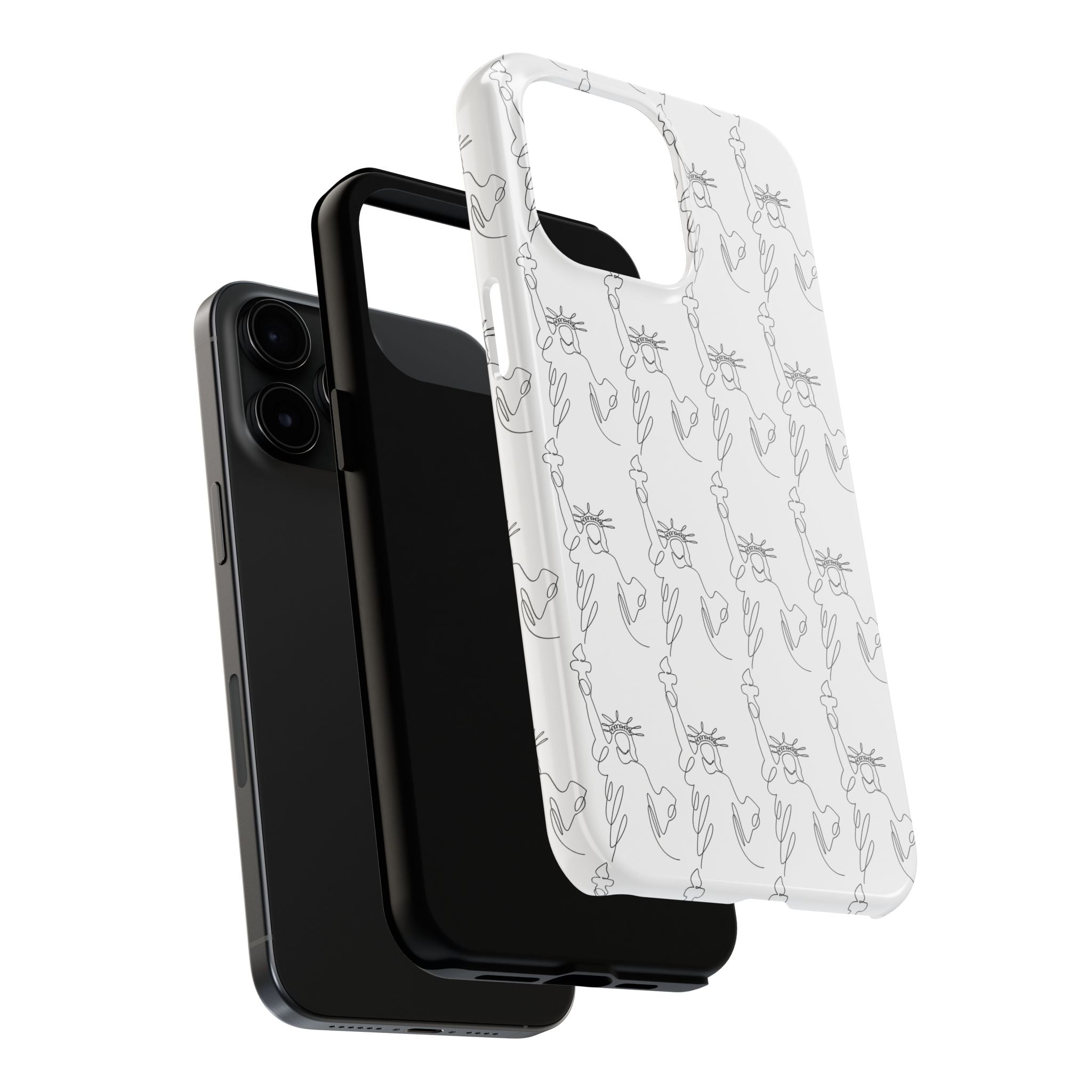 Statue of Liberty Sketch Tough Phone Case — Minimal Patriotic iPhone Cover