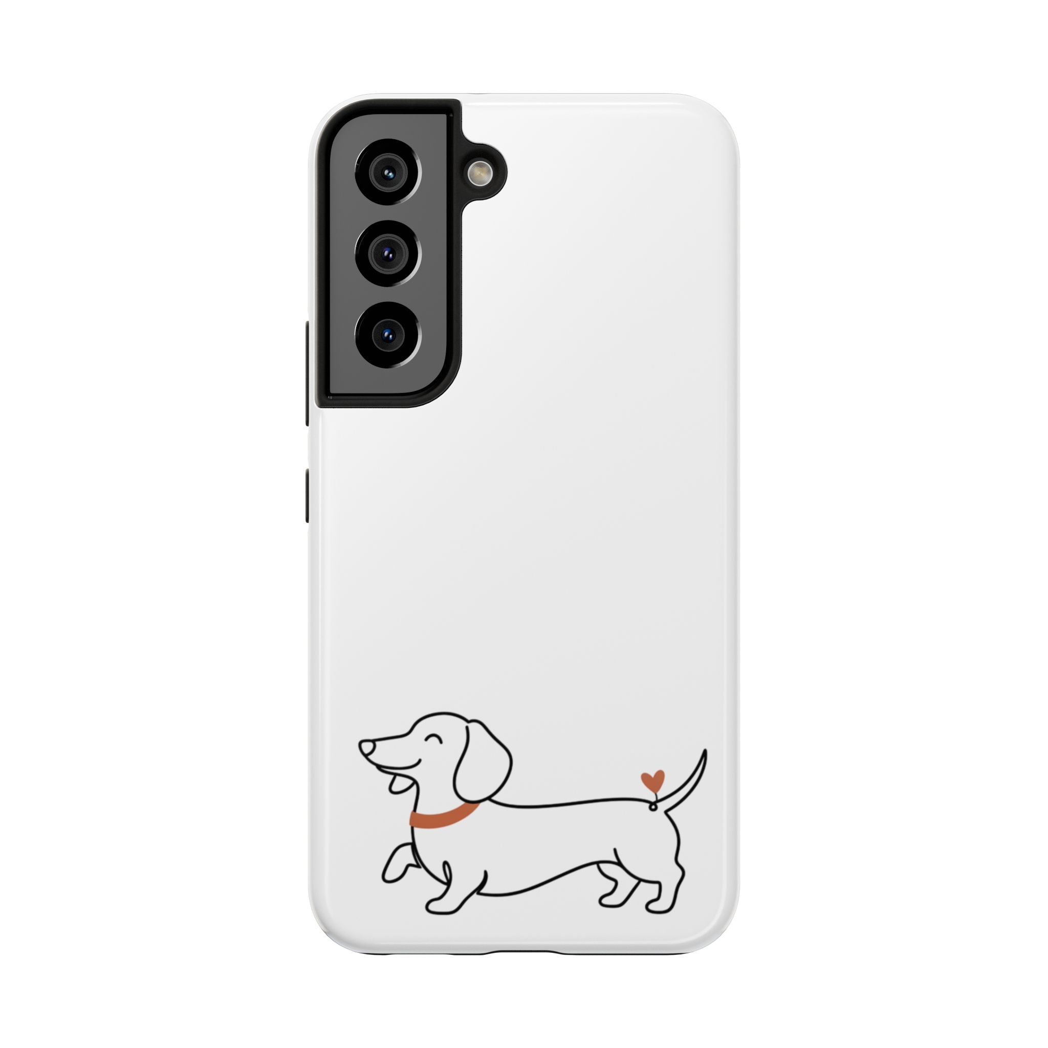 Dachshund Heart Tough Phone Case – Cute Wiener Dog Protective Phone Cover