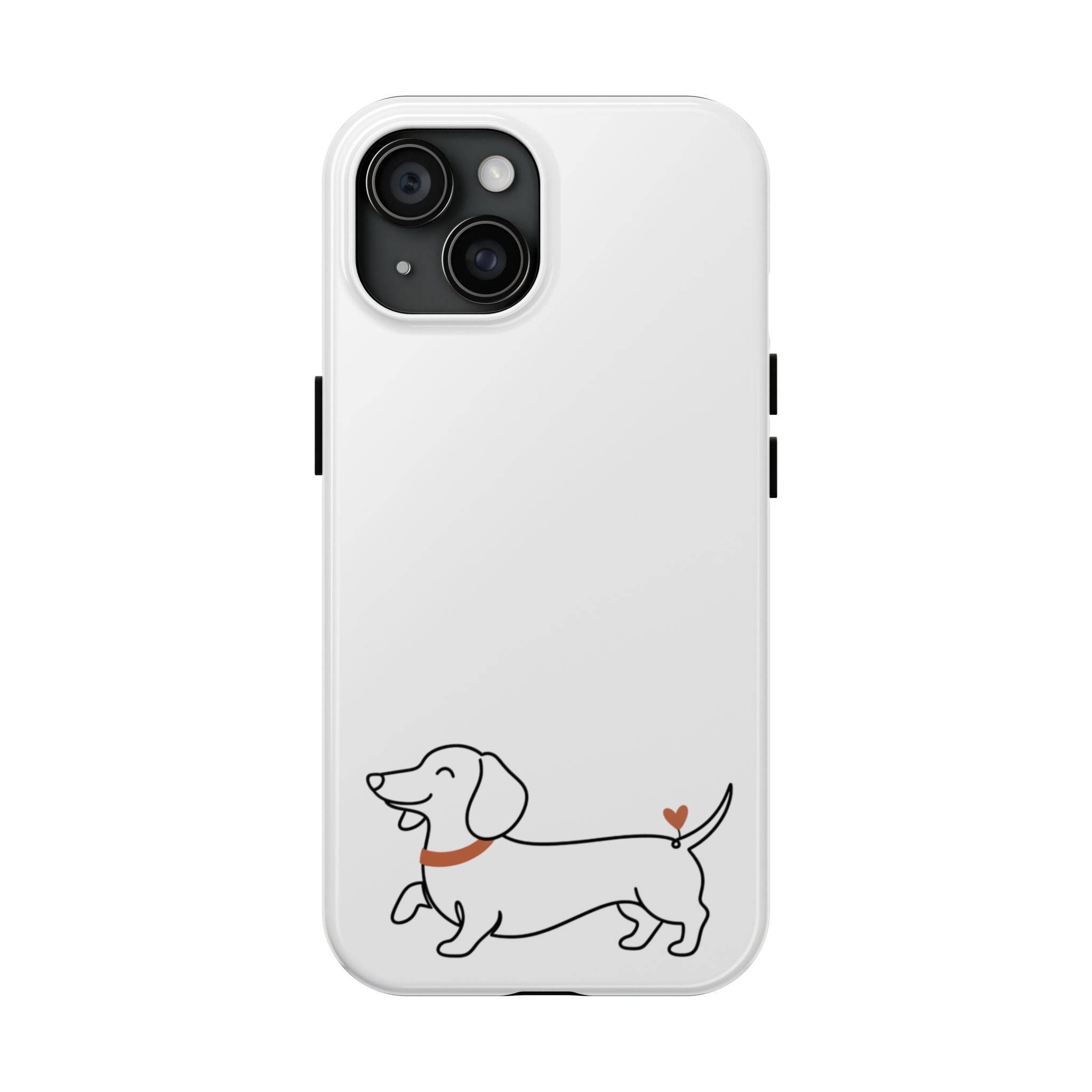 Dachshund Heart Tough Phone Case – Cute Wiener Dog Protective Phone Cover