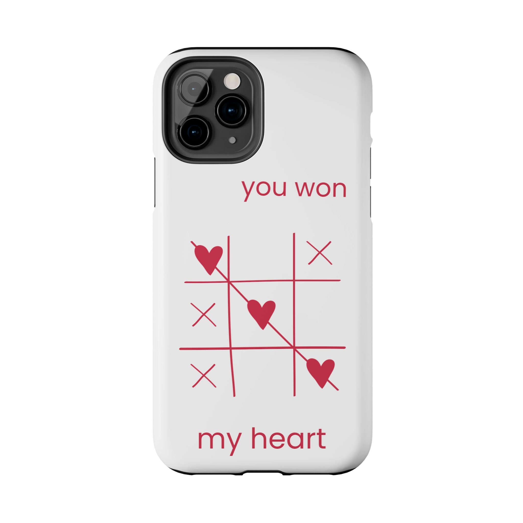 Tough Phone Case — "You Won My Heart" Tic-Tac-Toe Valentine Phone Cover