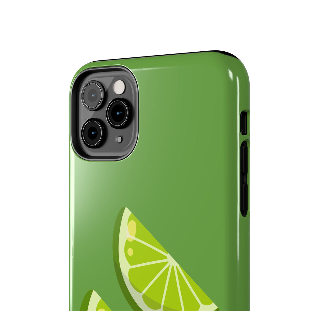 Lime Slice Tough Phone Case — Bright Green Citrus Protective Cover