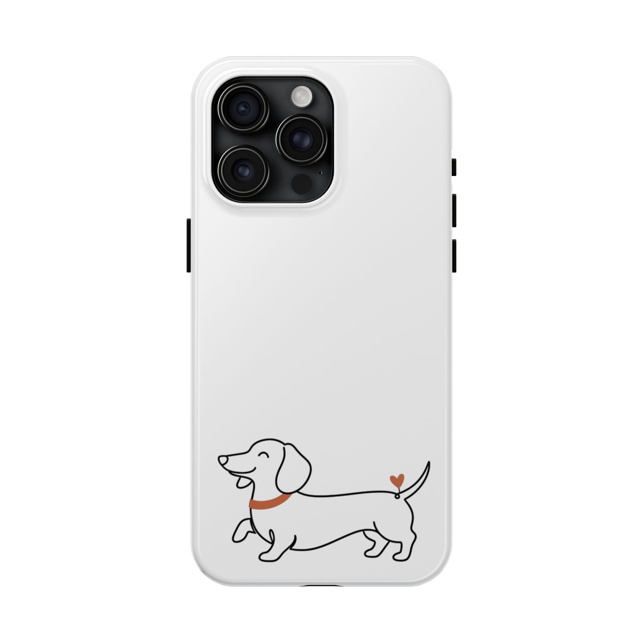 Dachshund Heart Tough Phone Case – Cute Wiener Dog Protective Phone Cover