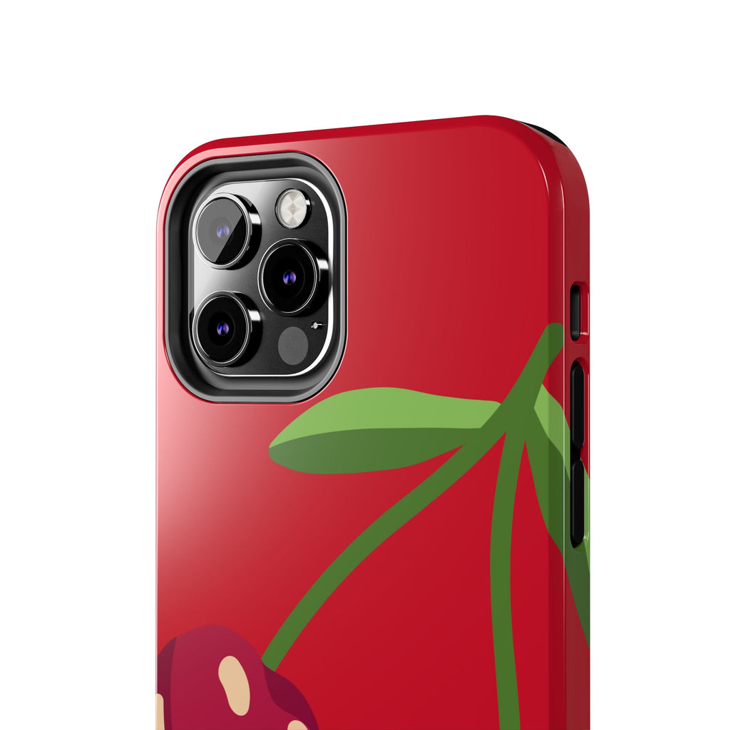 Cherry Red Tough Phone Case — Cute Retro Fruit iPhone Case