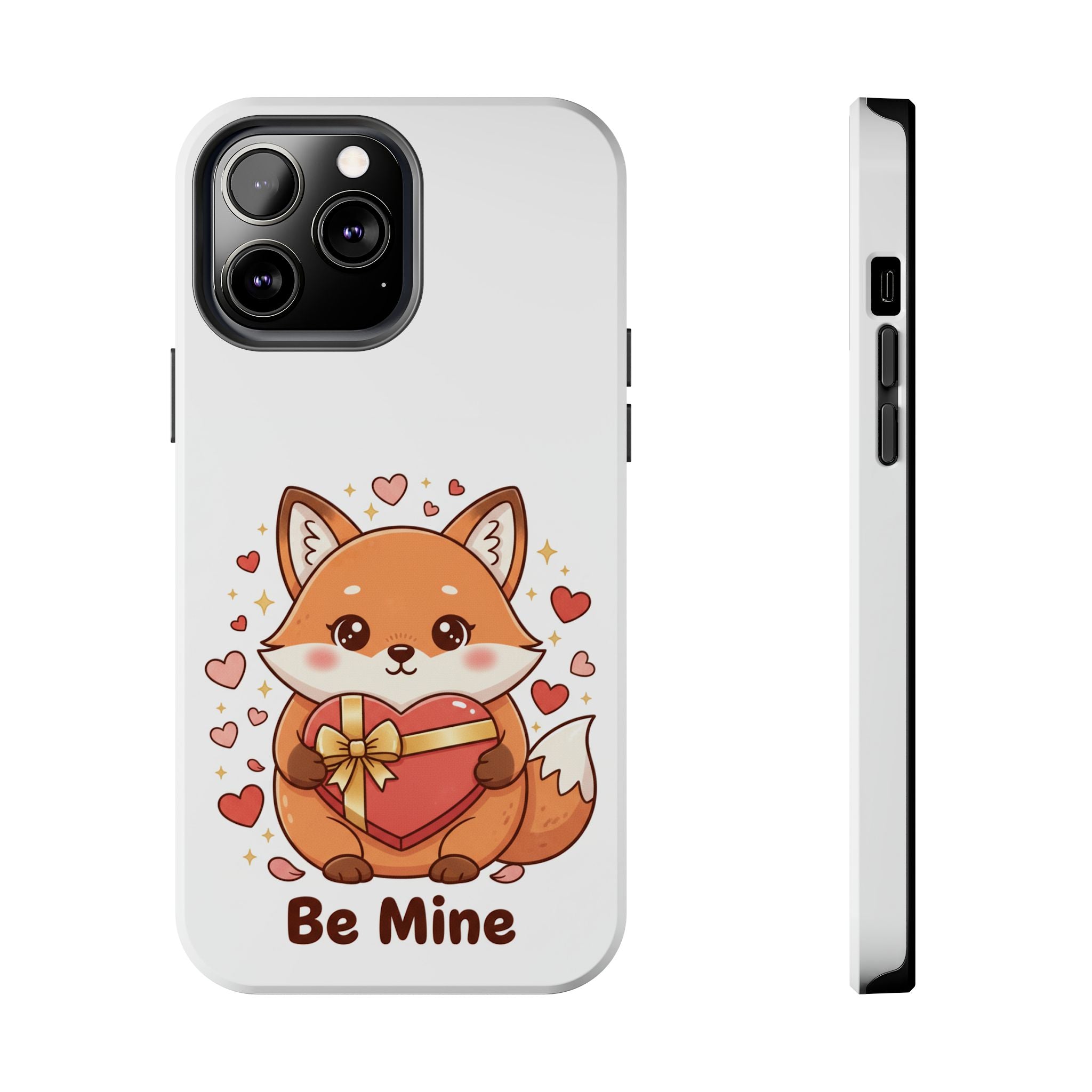 Phone Case — Cute Valentine Fox 'Be Mine' Protective Tough Case
