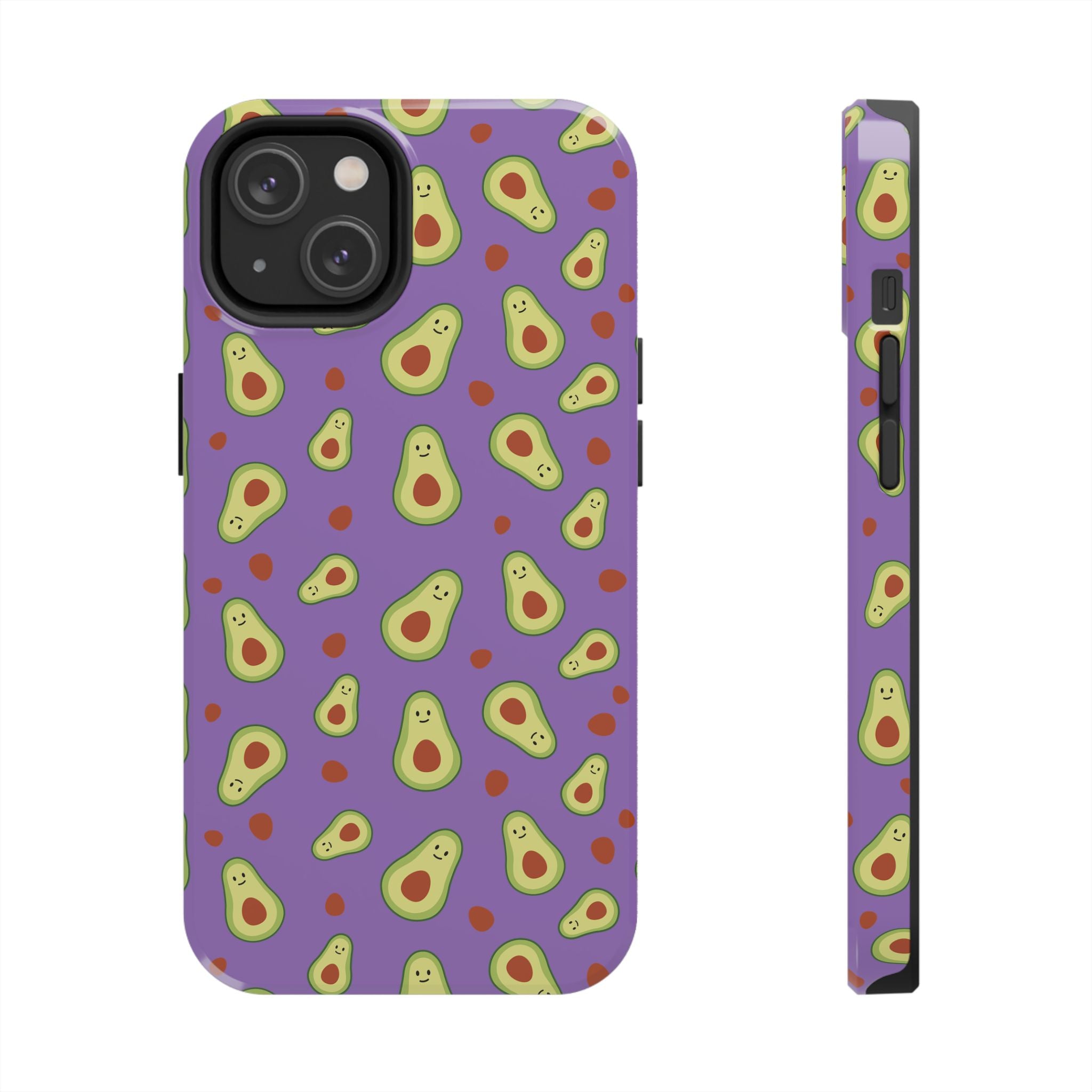 Avocado Pattern Tough Phone Case — Cute Purple Avocado Phone Cover