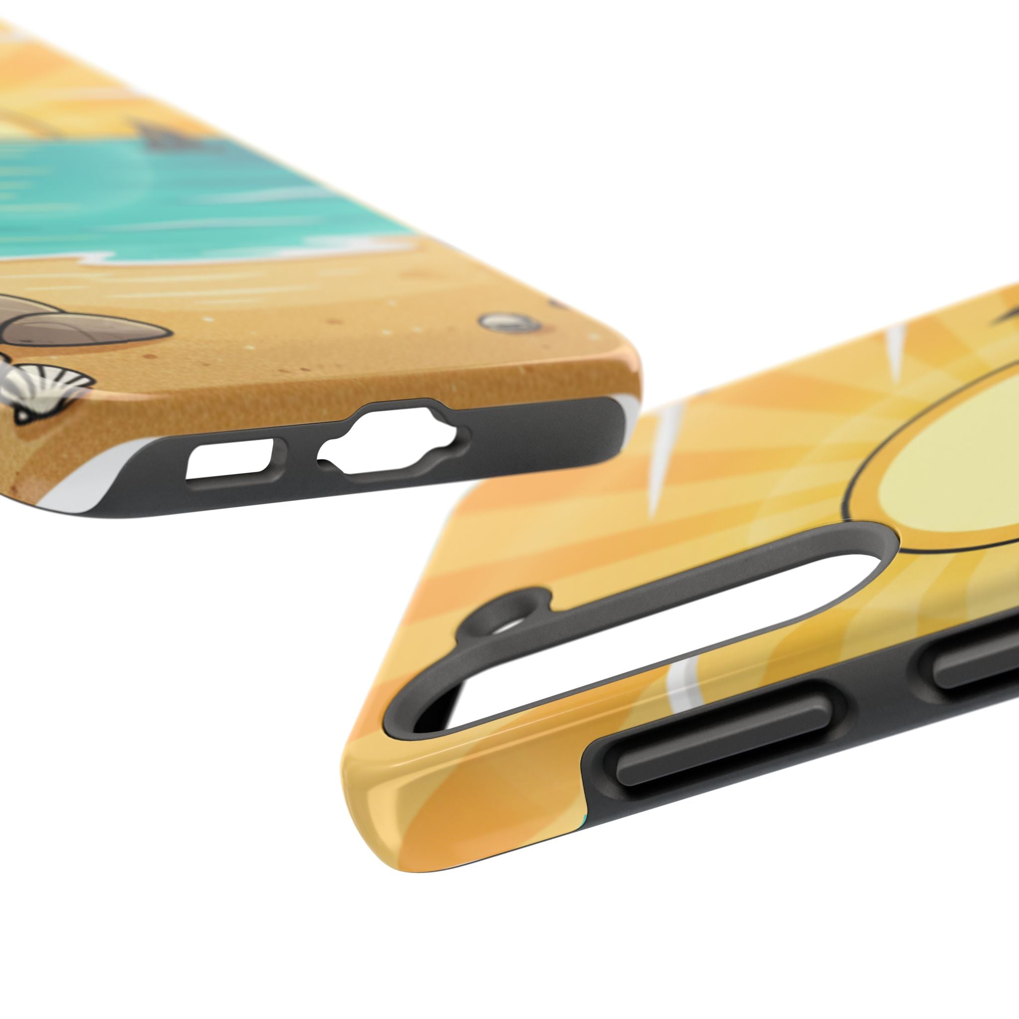 Tough Phone Case — Sunset Beach Sailboat Design