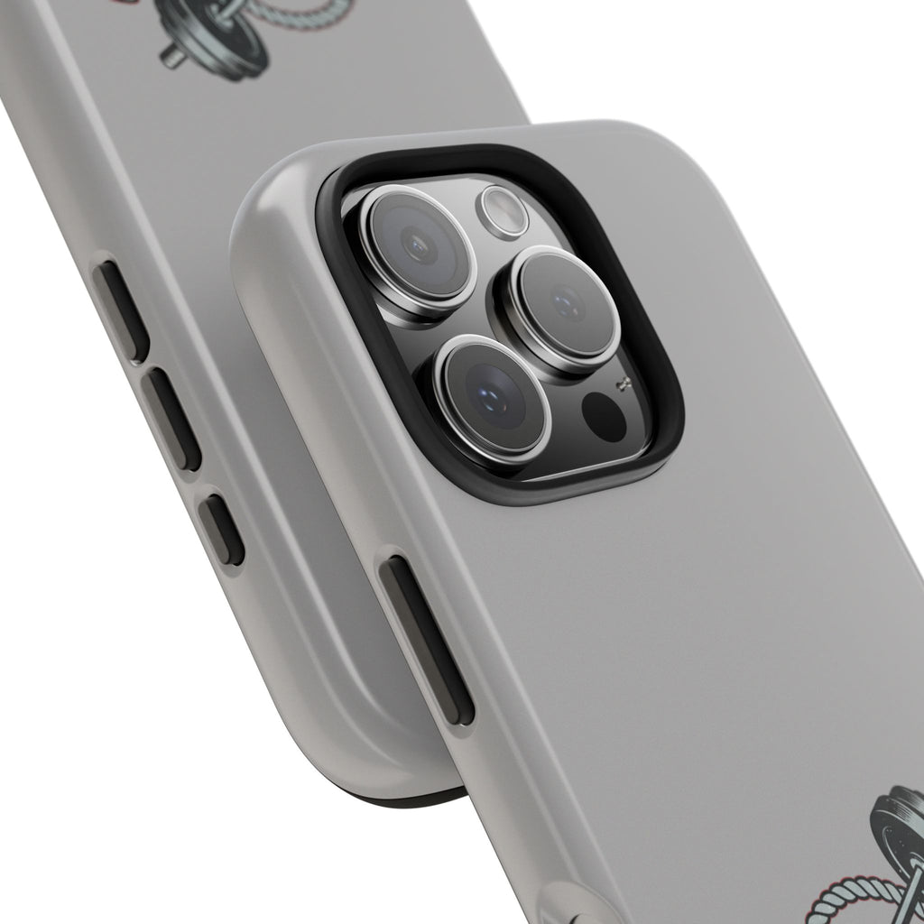 Fitness Gear Tough Phone Case — Dumbbells, Kettlebells & Jump Rope Design