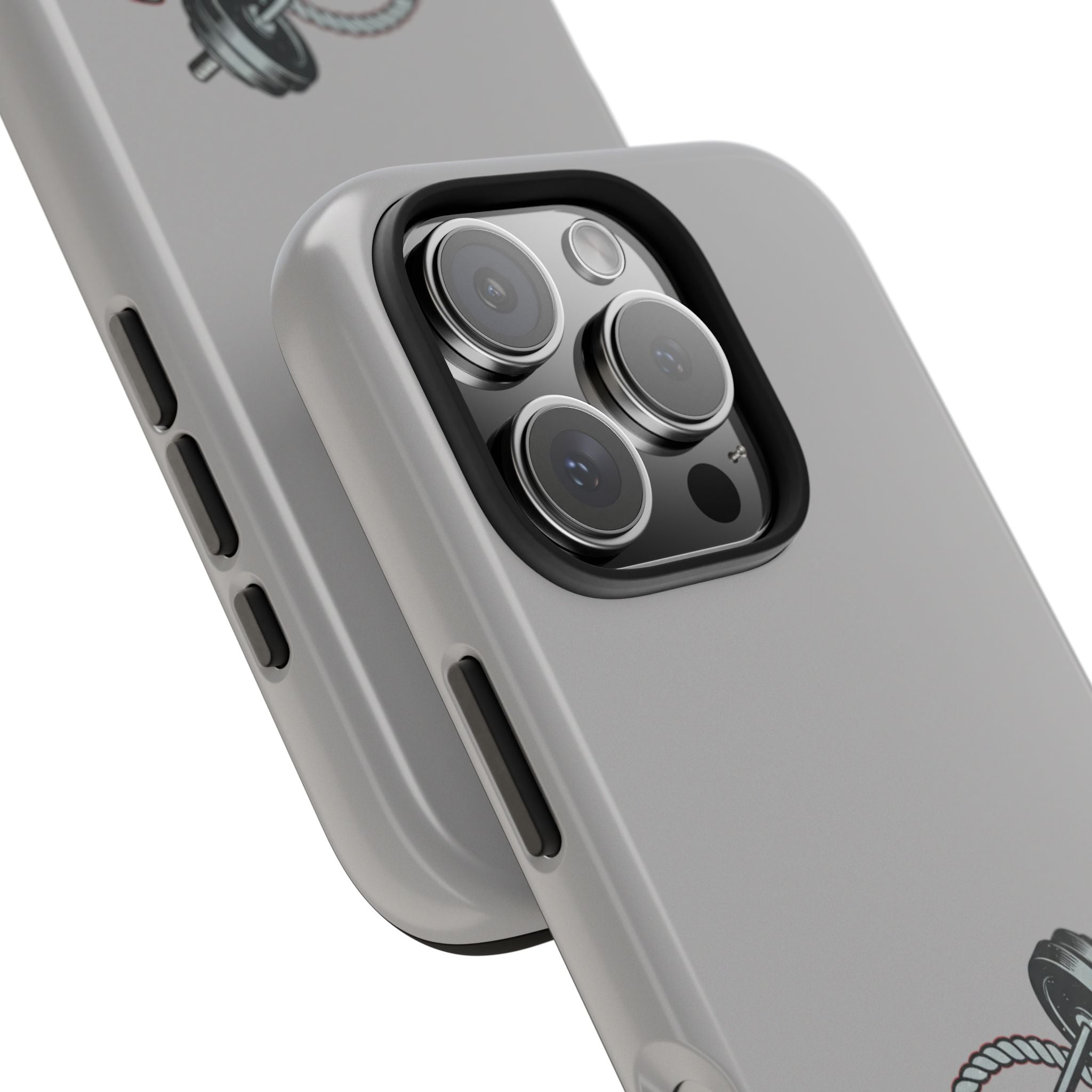 Fitness Gear Tough Phone Case — Dumbbells, Kettlebells & Jump Rope Design