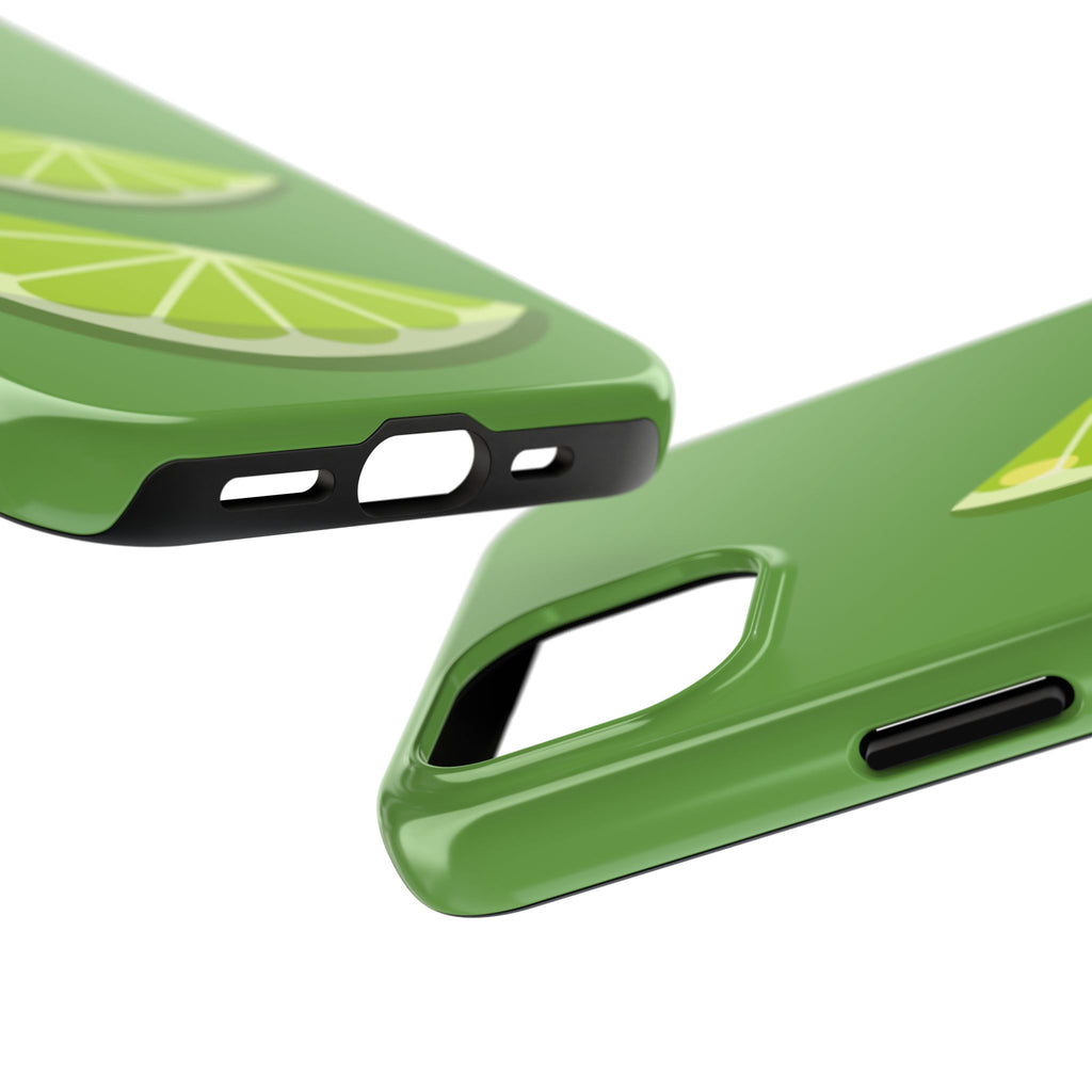 Lime Slice Tough Phone Case — Bright Green Citrus Protective Cover