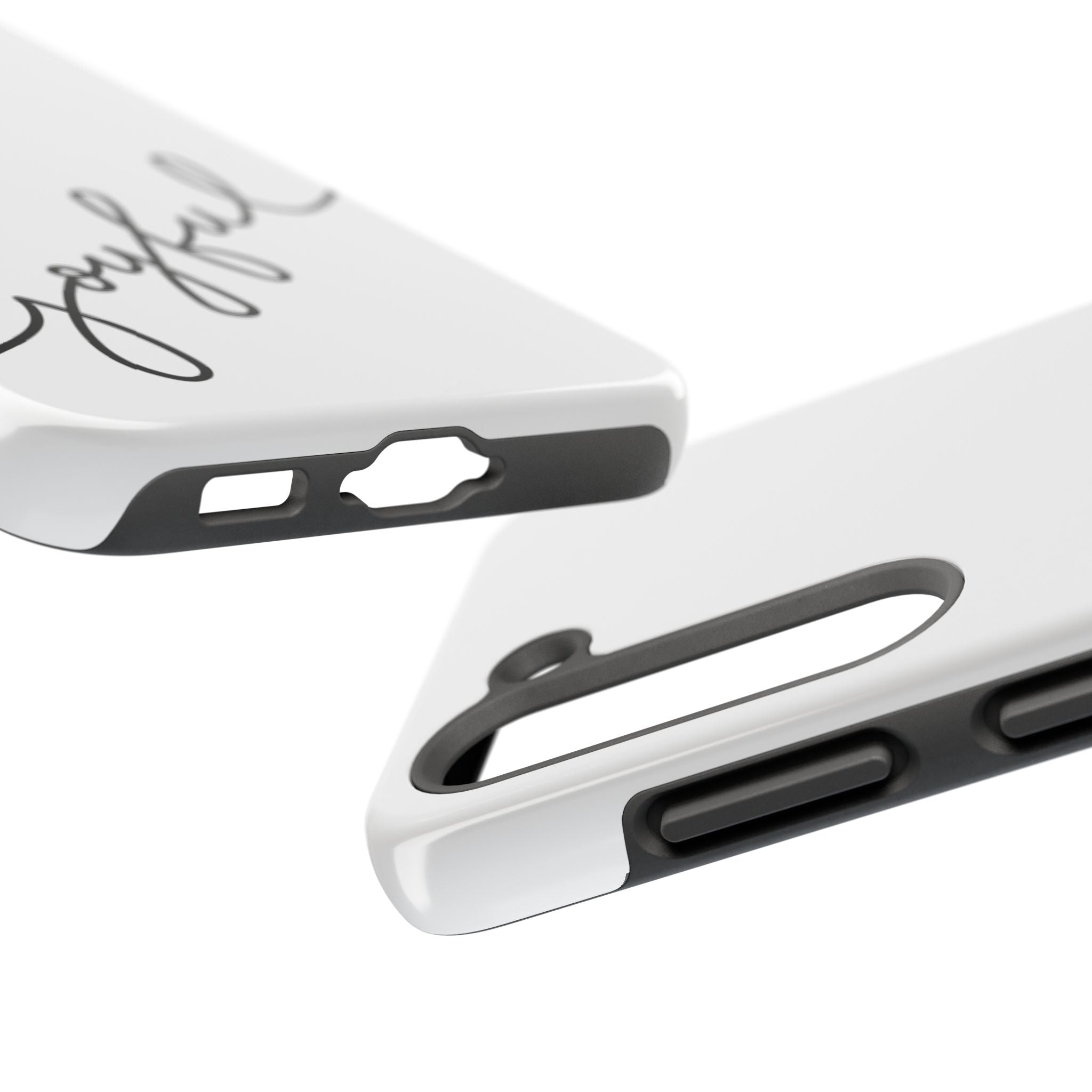 Joyful Tough Phone Case — Minimal Script Protective Phone Cover