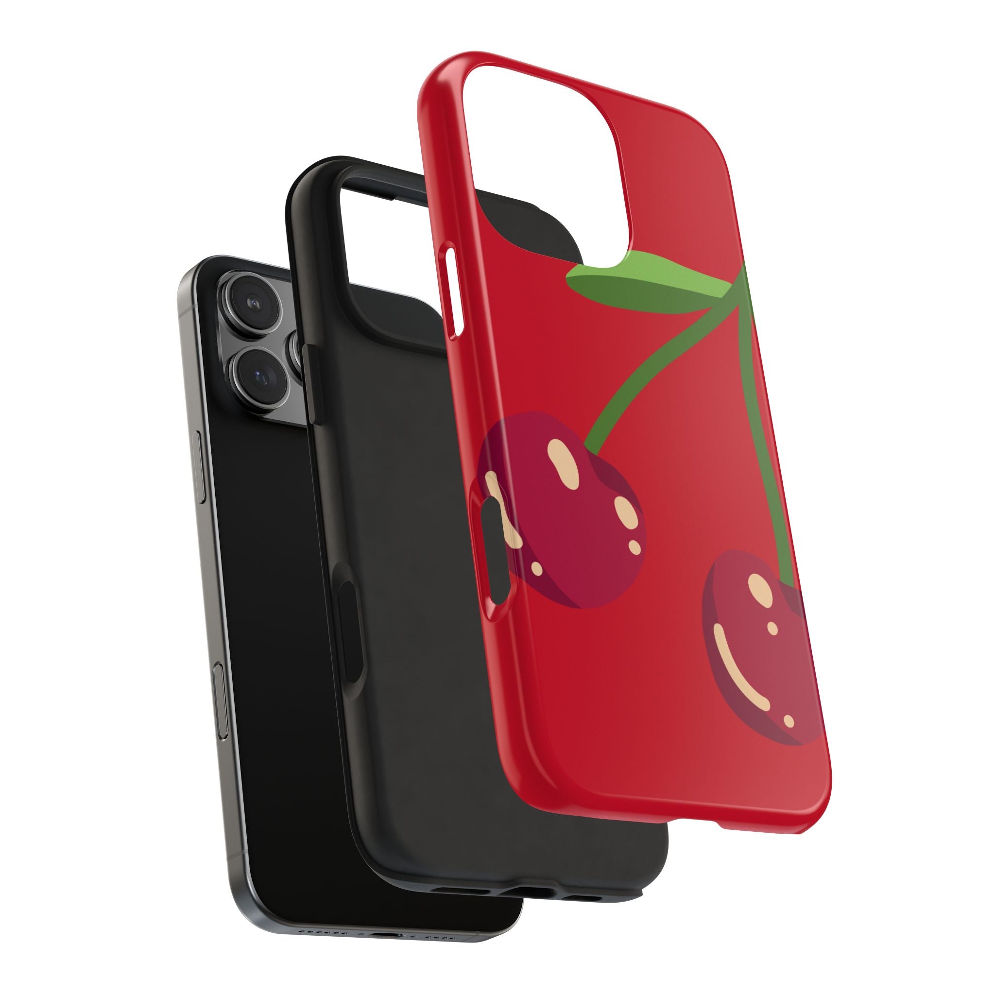 Cherry Red Tough Phone Case — Cute Retro Fruit iPhone Case