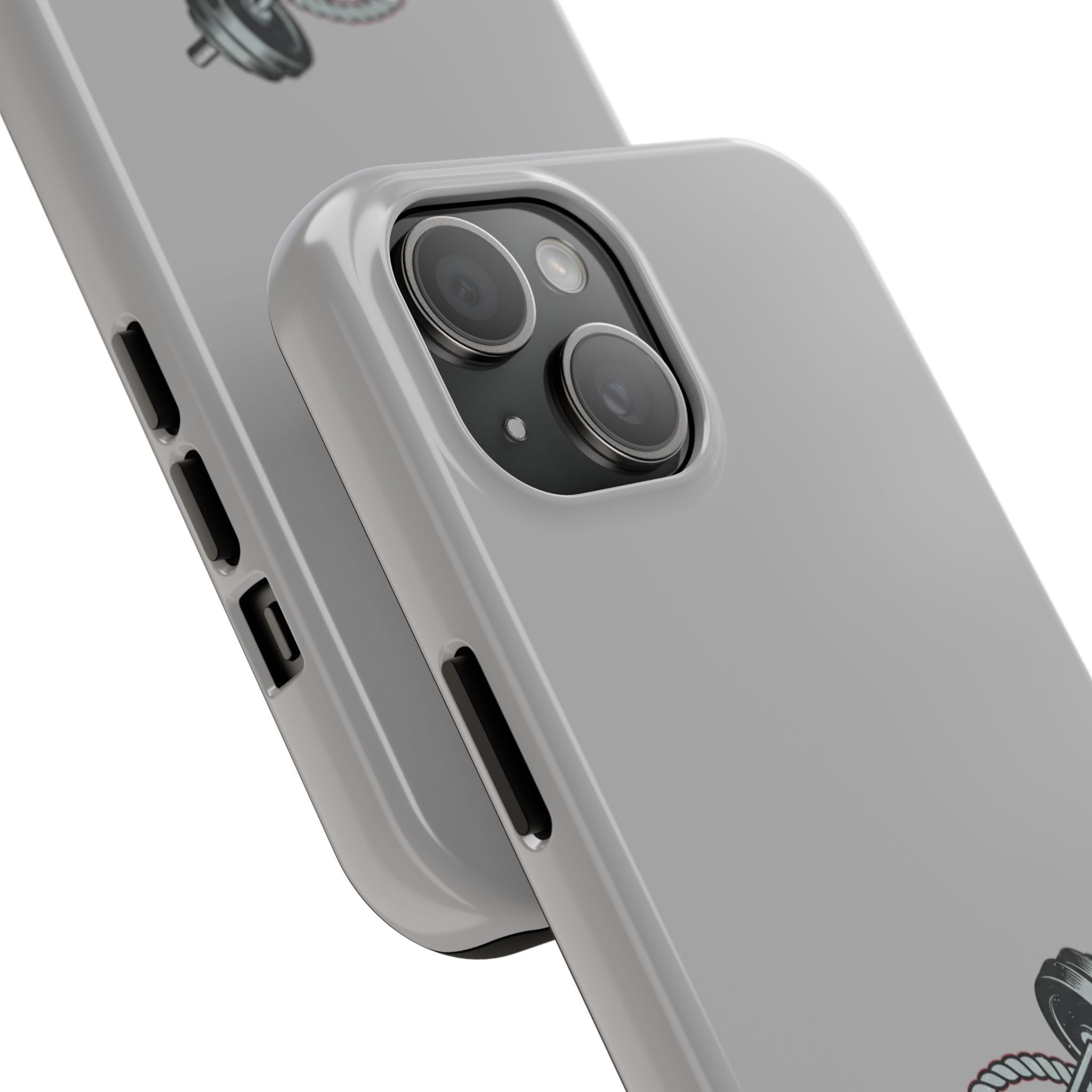 Fitness Gear Tough Phone Case — Dumbbells, Kettlebells & Jump Rope Design
